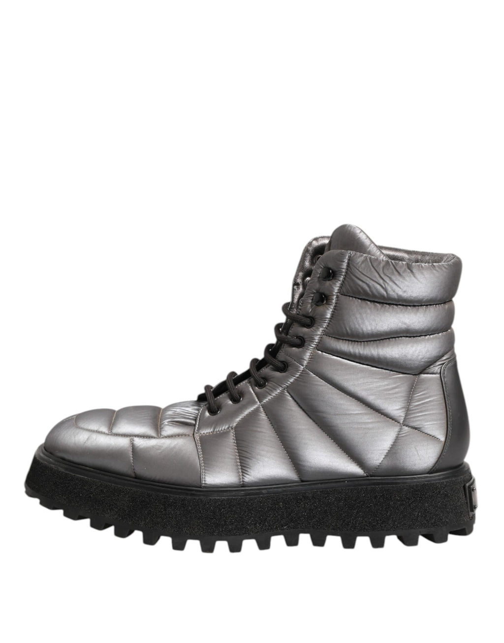 Dolce & Gabbana Silver Lace Up Boots for Men additional view