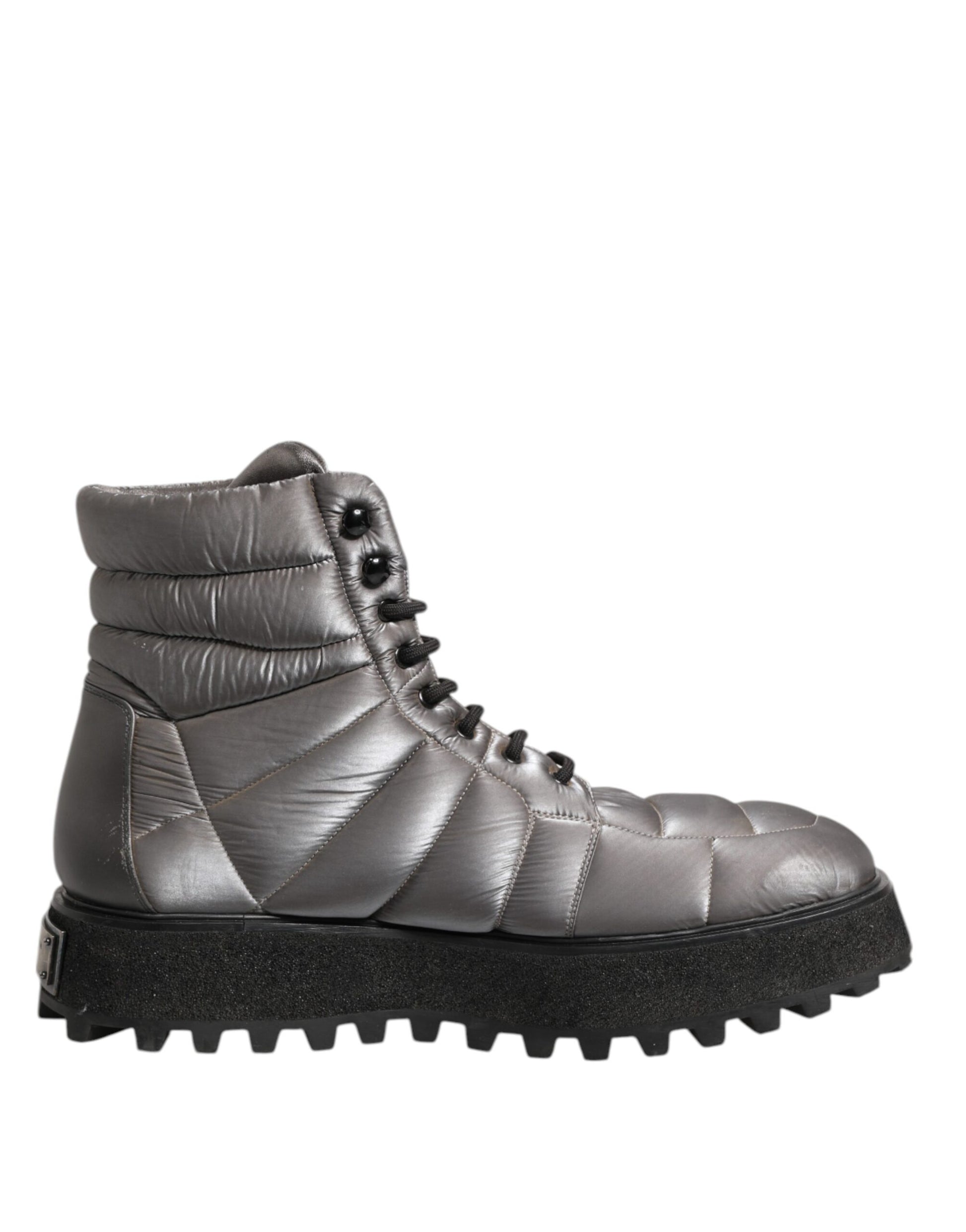 Dolce & Gabbana Silver Lace Up Boots for Men additional view