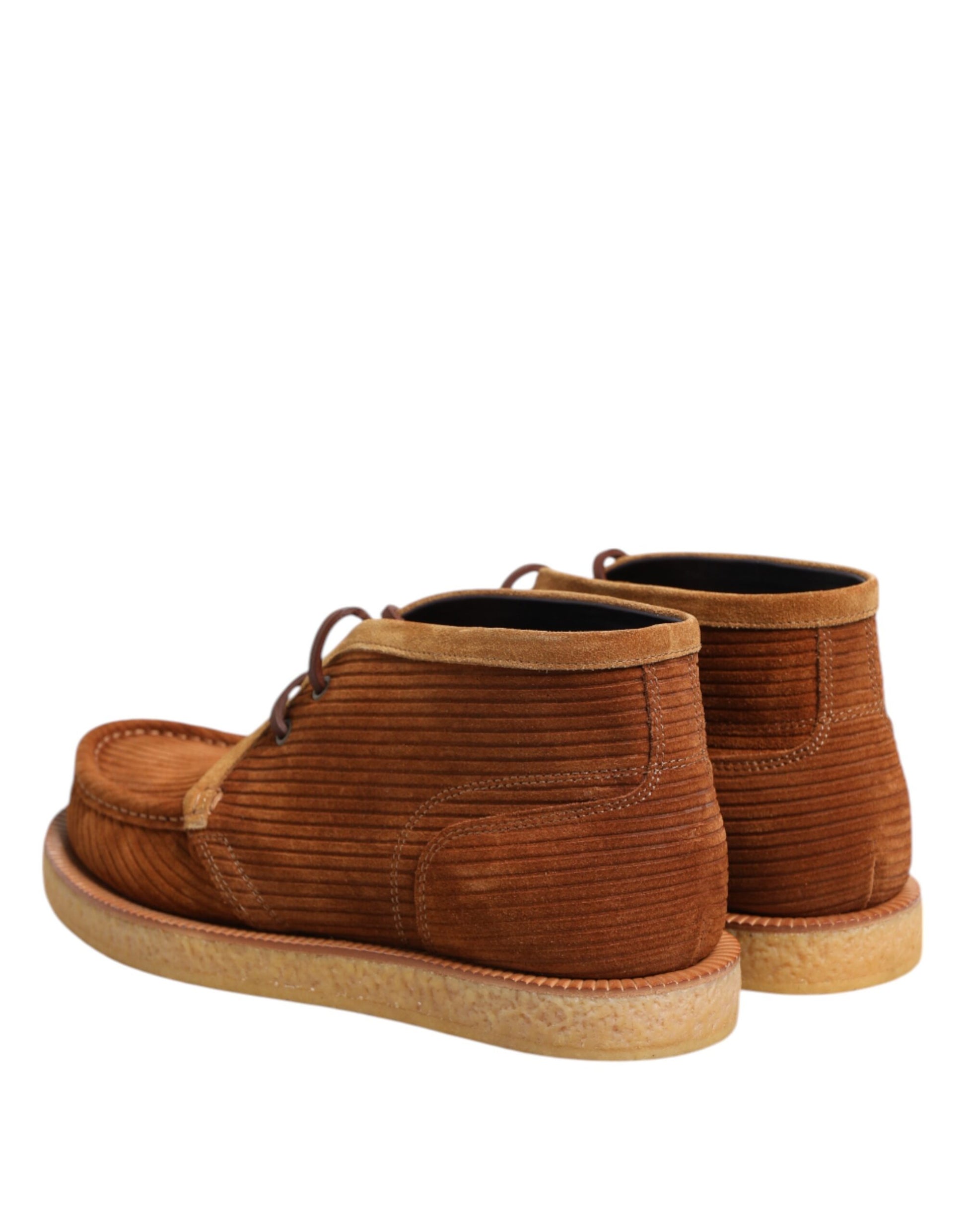 Bottes courtes Dolce & Gabbana en daim nubuck marron
