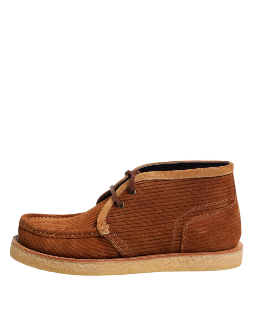 Bottes courtes Dolce & Gabbana en daim nubuck marron