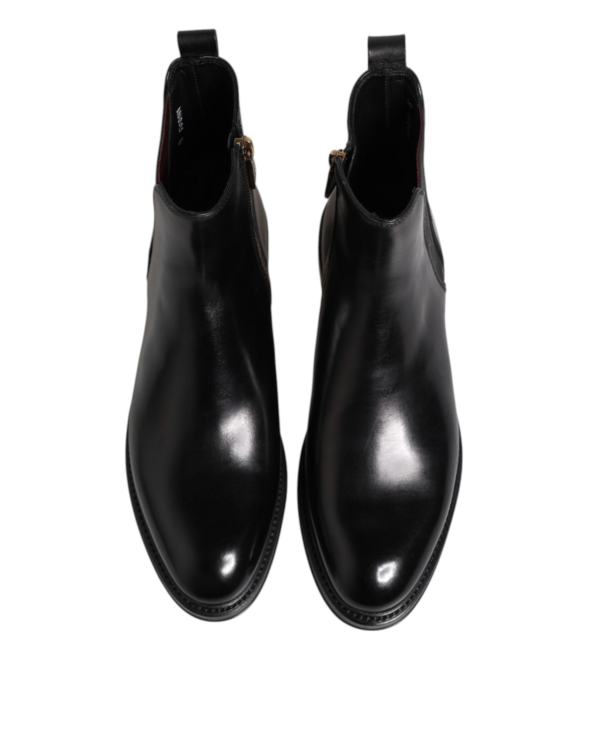 Bottes mi-mollet Chelsea Dolce & Gabbana en cuir noir