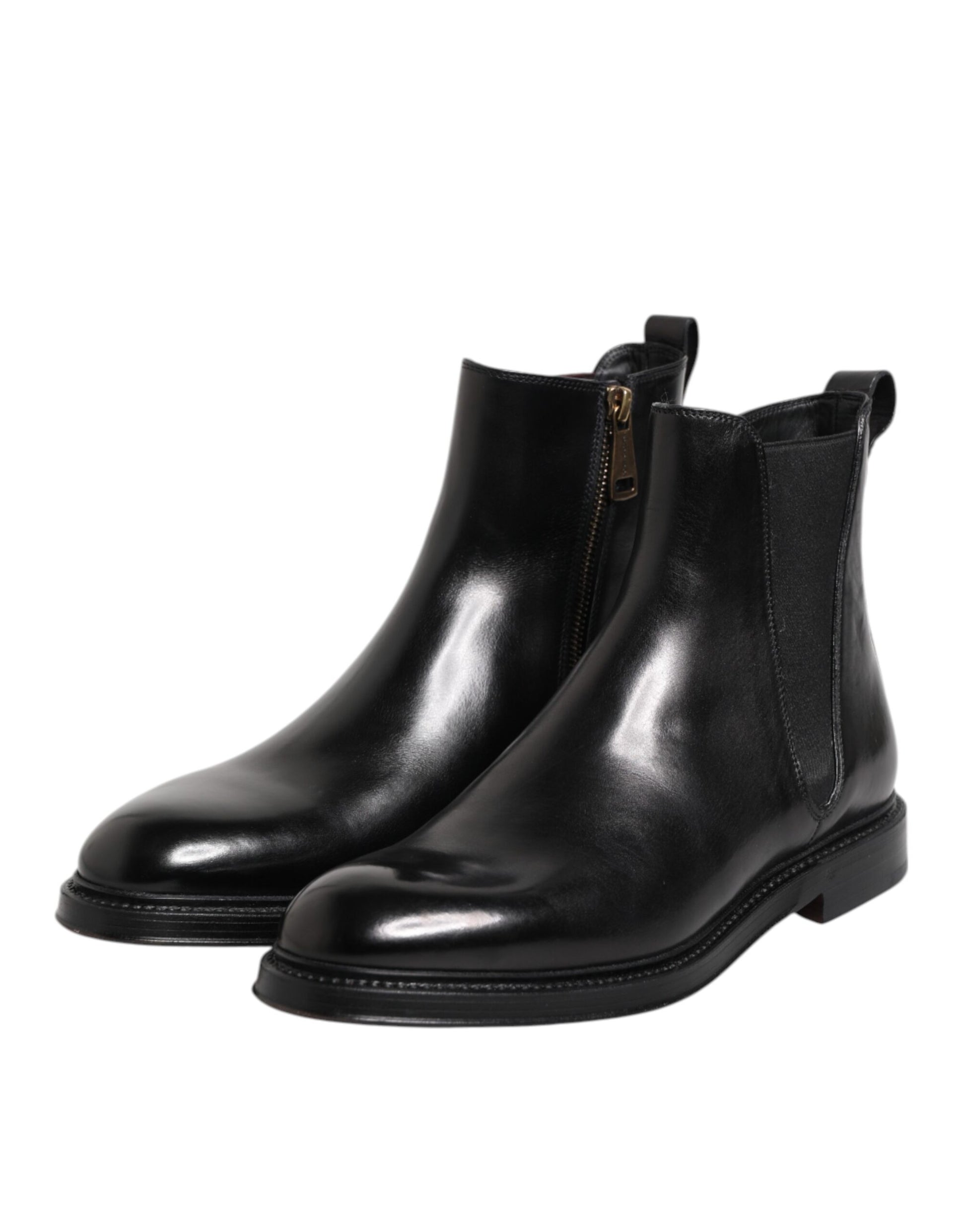 Bottes mi-mollet Chelsea Dolce & Gabbana en cuir noir