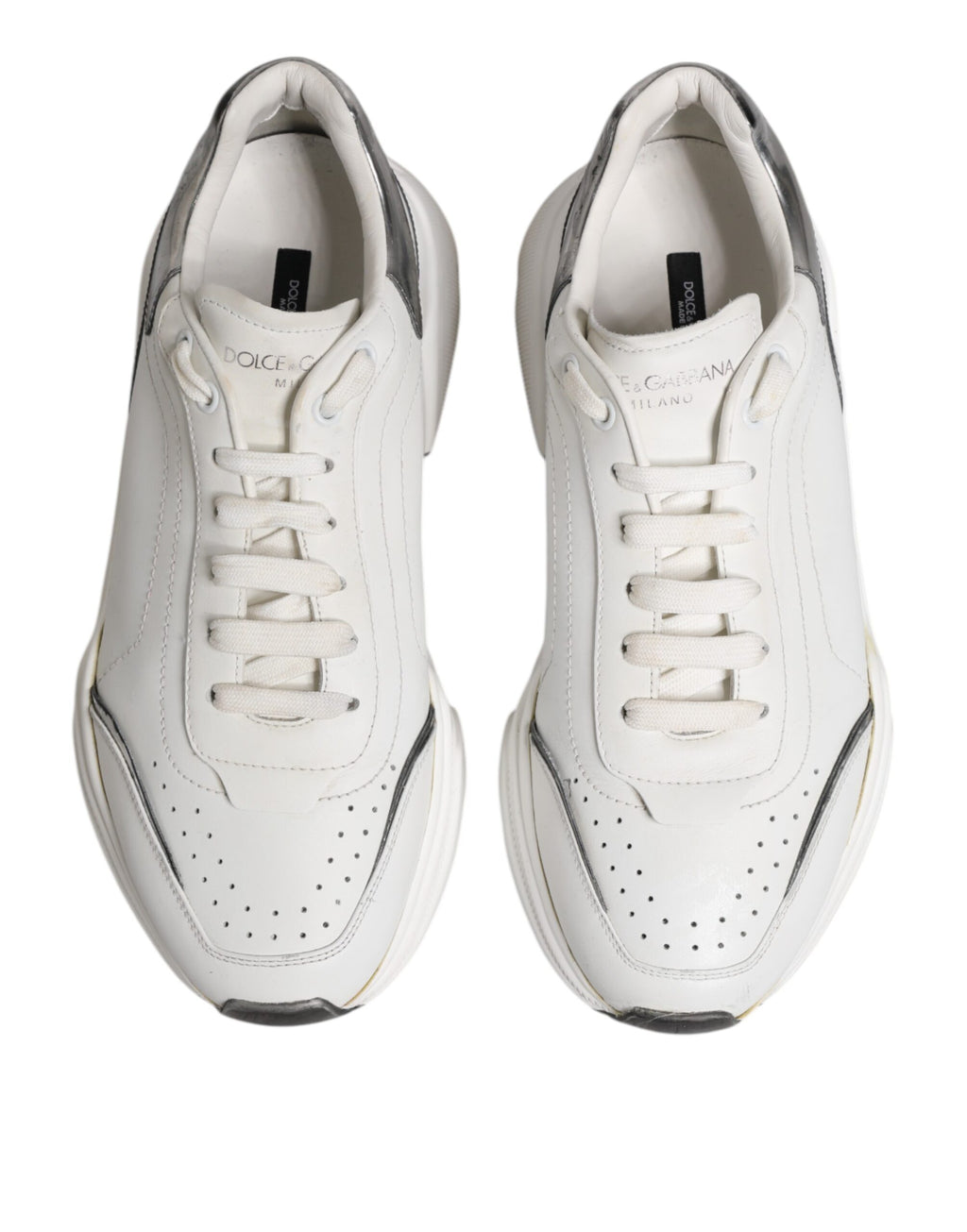 Dolce & Gabbana White Low Top Sneakers for Men detail view