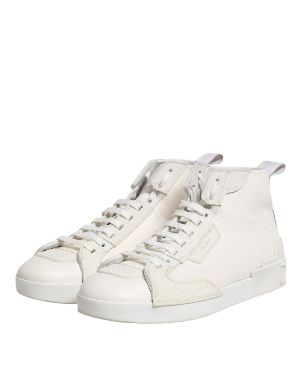 Dolce & Gabbana White High Tops for Men side view