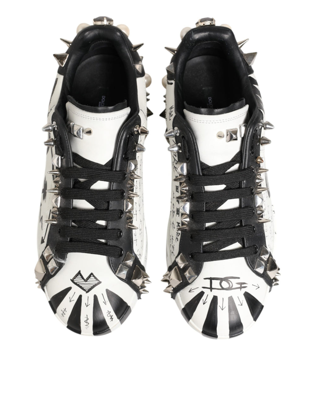 Dolce & Gabbana White Low Top Sneakers for Men detail view