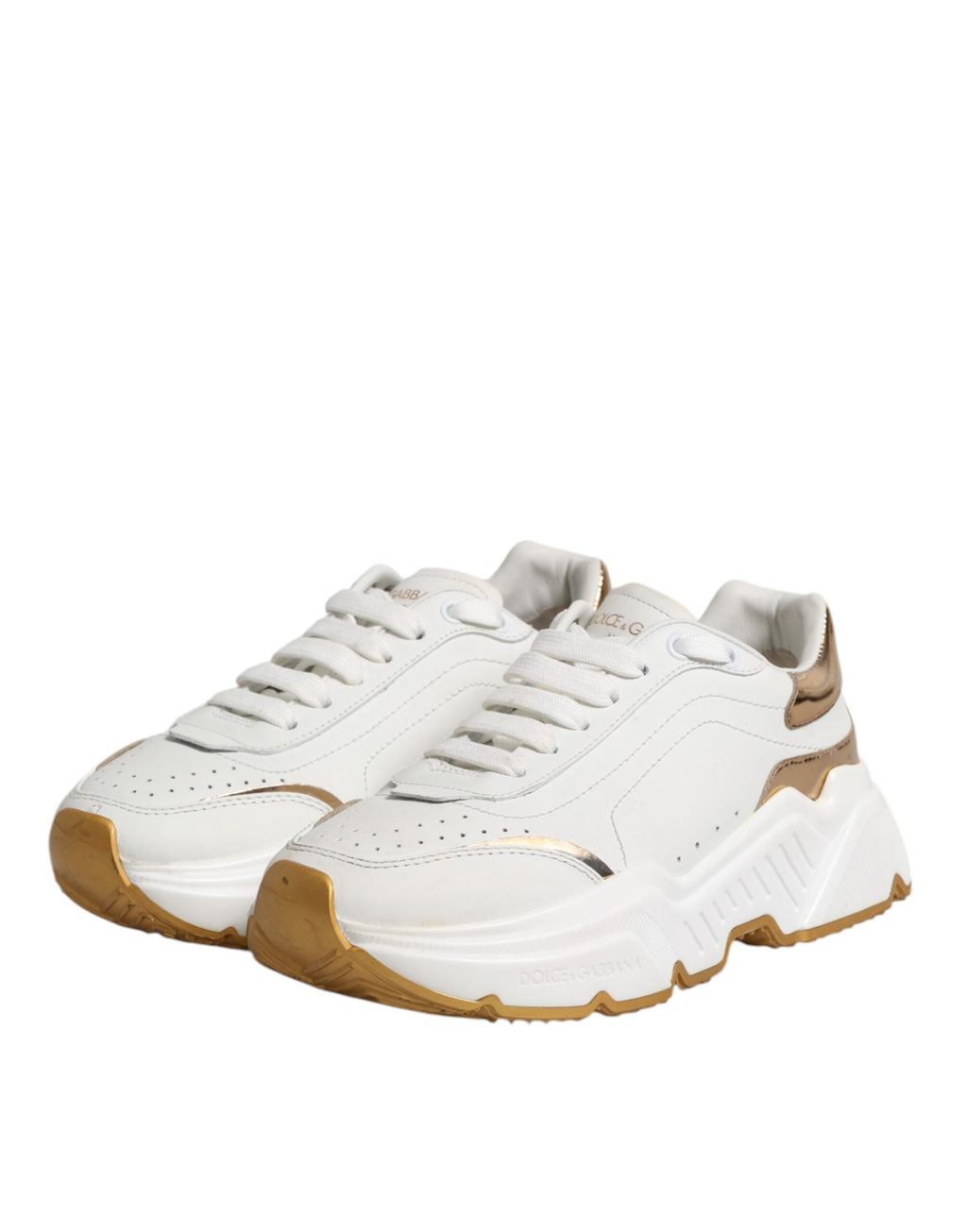 Dolce & Gabbana White Low Top Sneakers for Women side view