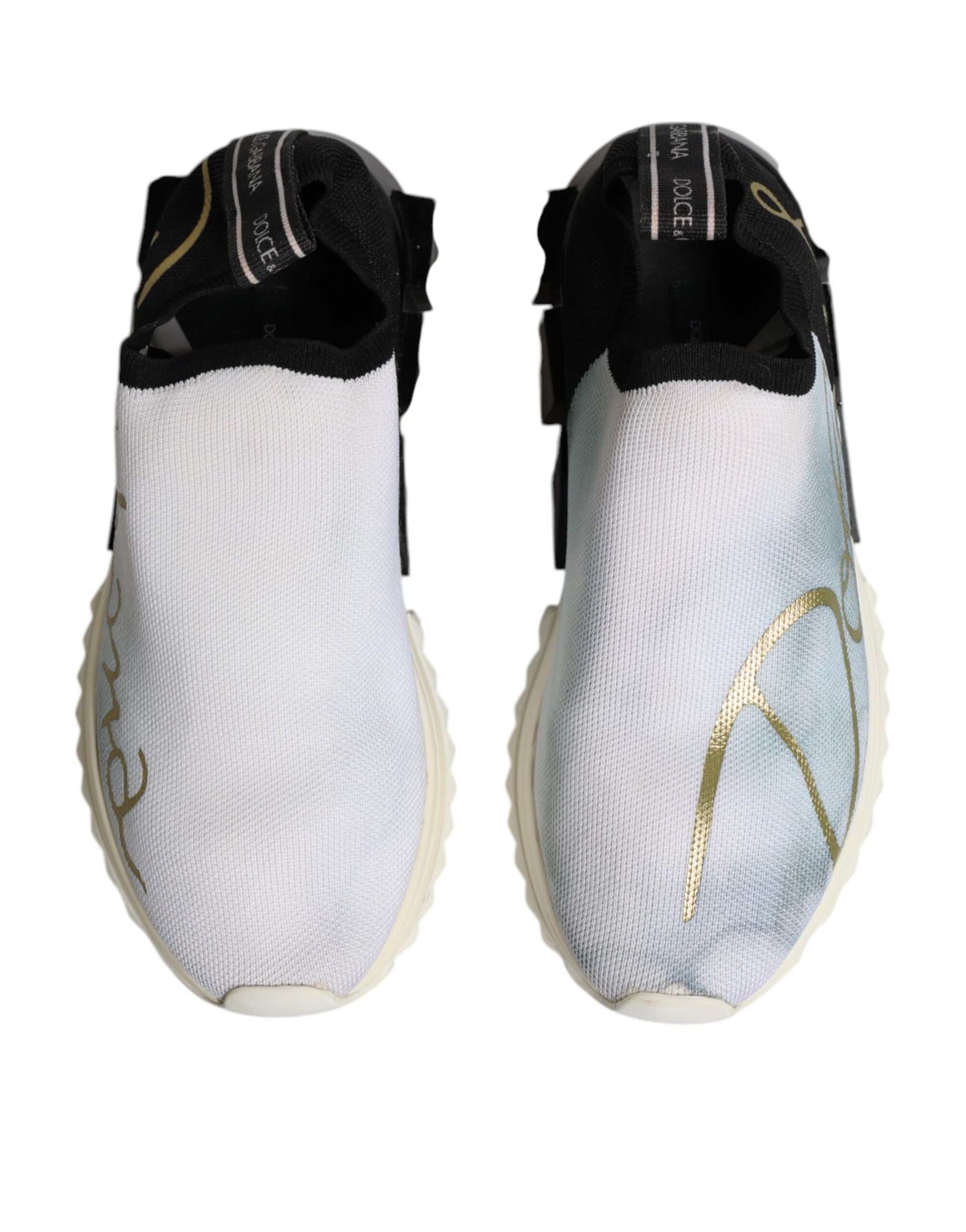 Chaussures Sneakers Basses Sorrento Blanches Noires Dolce & Gabbana