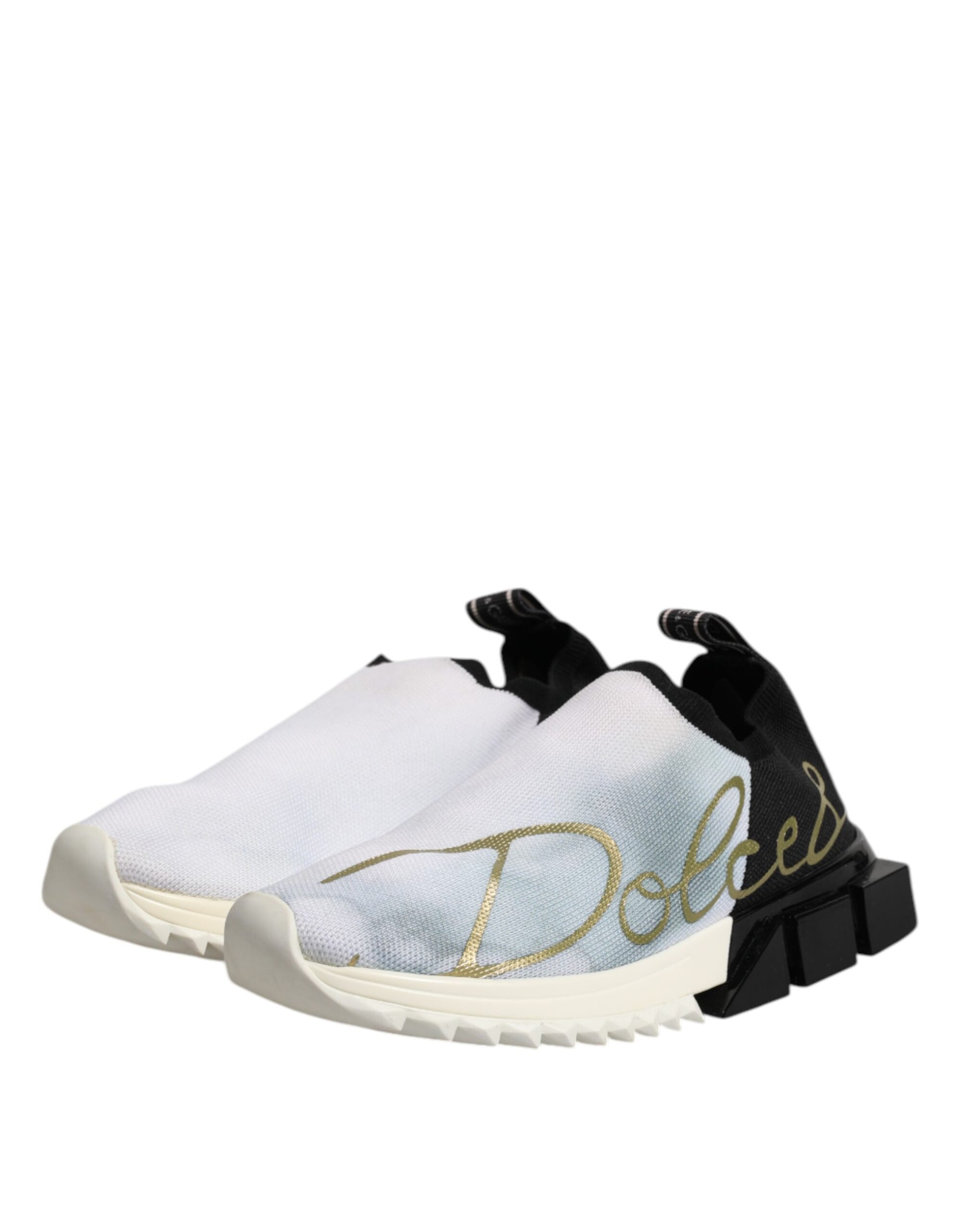 Chaussures Sneakers Basses Sorrento Blanches Noires Dolce & Gabbana