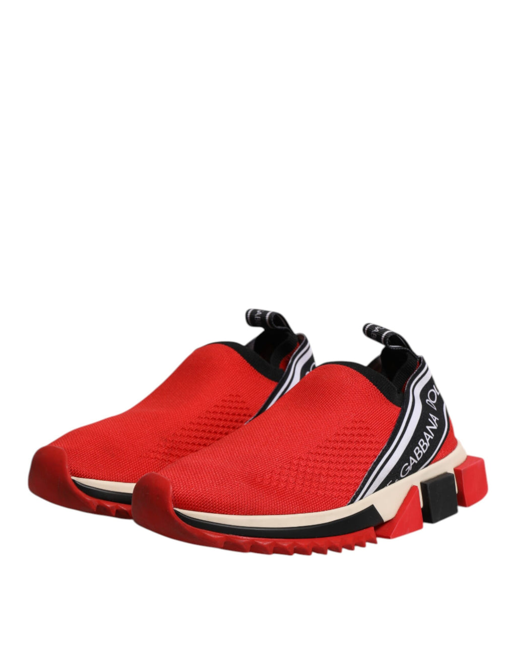 Dolce & Gabbana Red Low Top Sneakers for Women side view