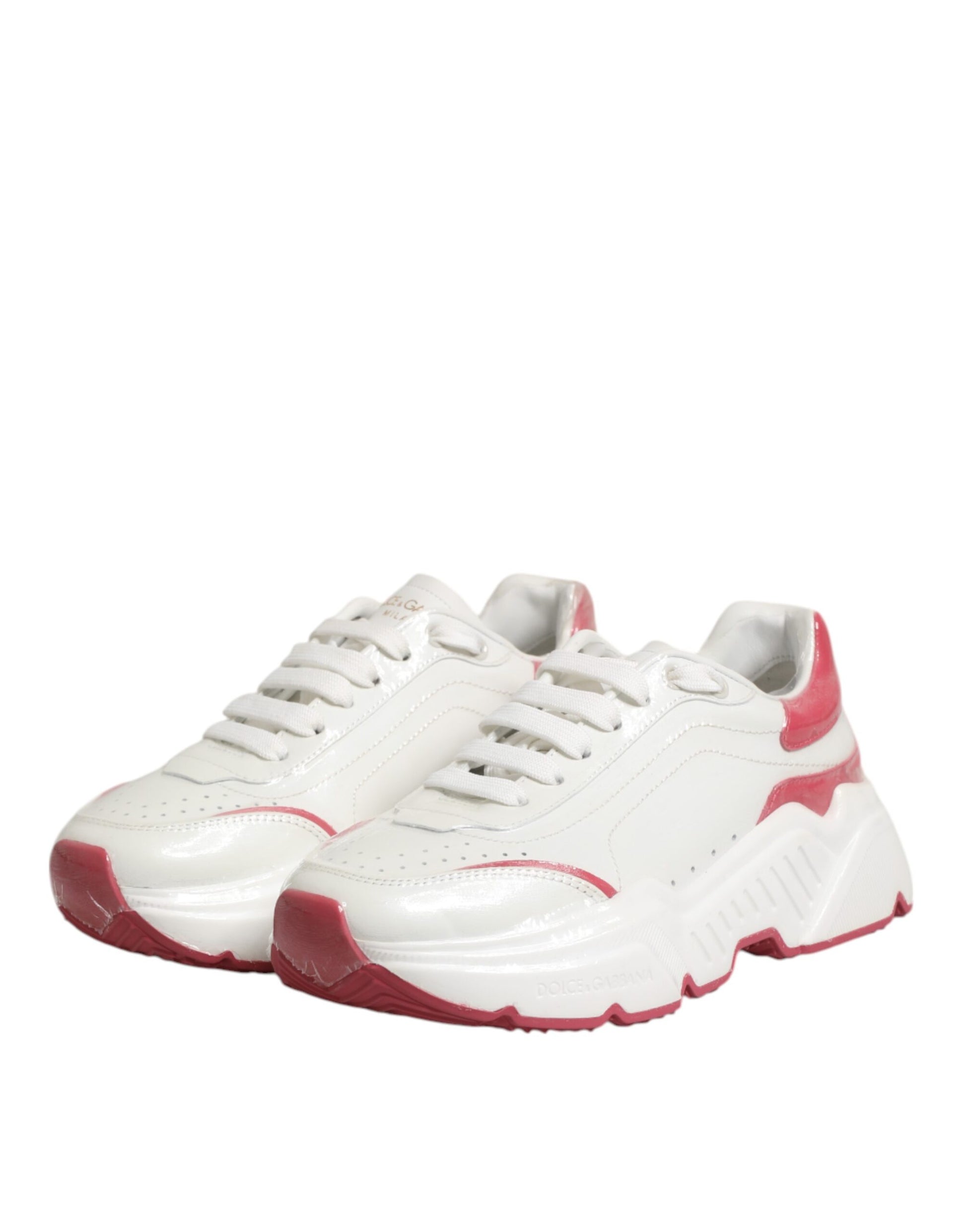 Dolce & Gabbana White Low Top Sneakers for Women side view