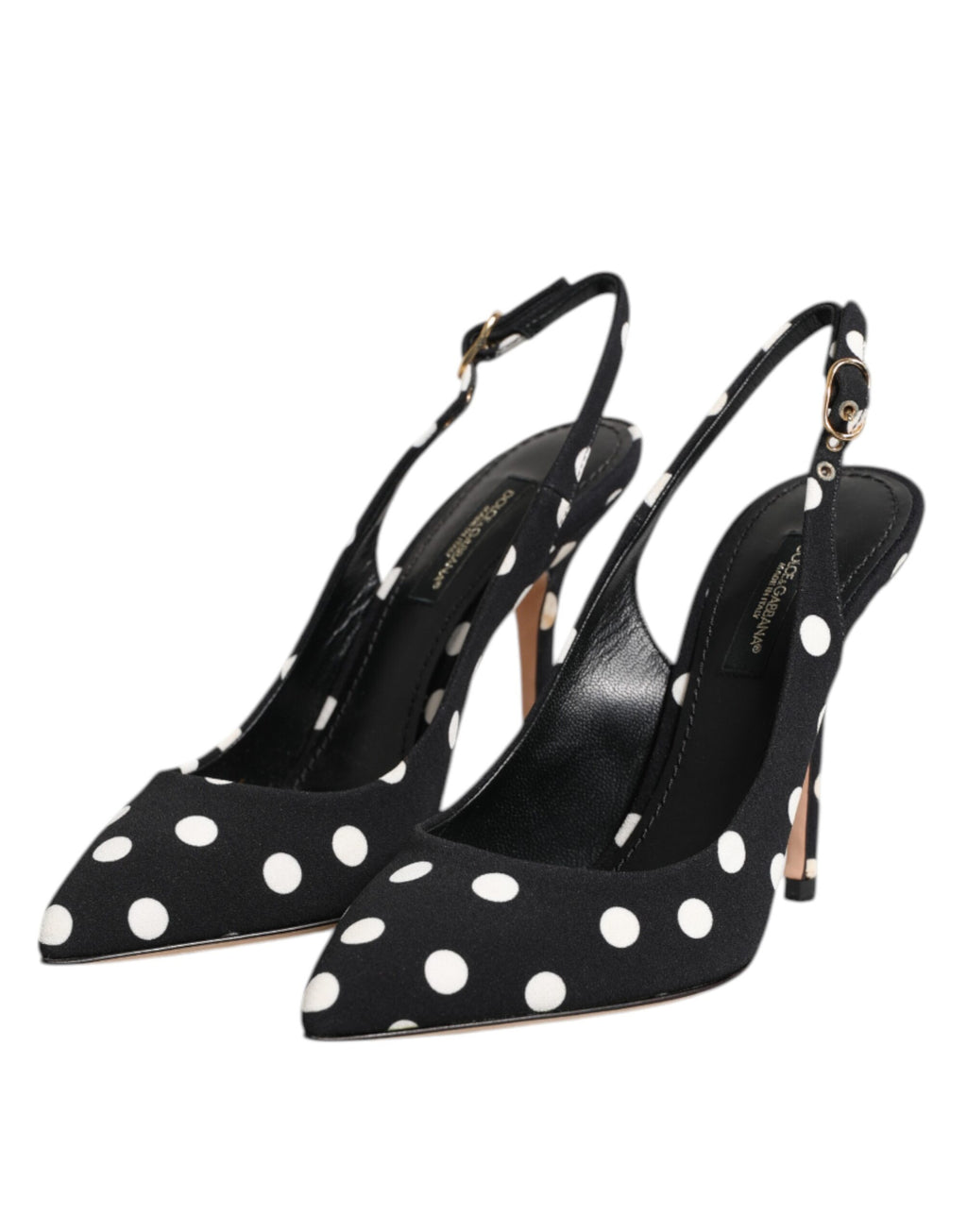 Dolce & Gabbana Black Stiletto Heels for Women side view