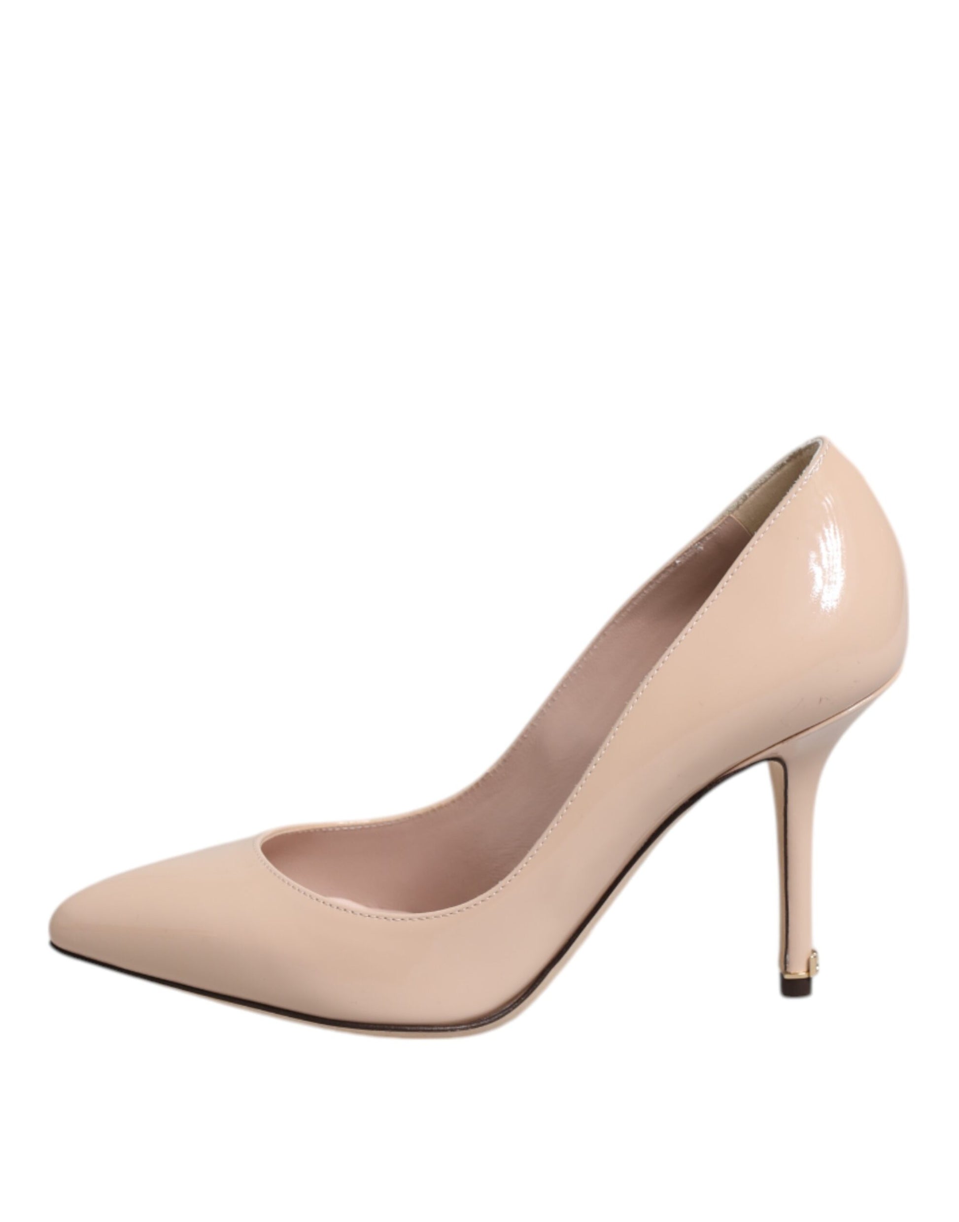 Dolce &amp; Gabbana Beige Lackleder Stiletto-Pumps