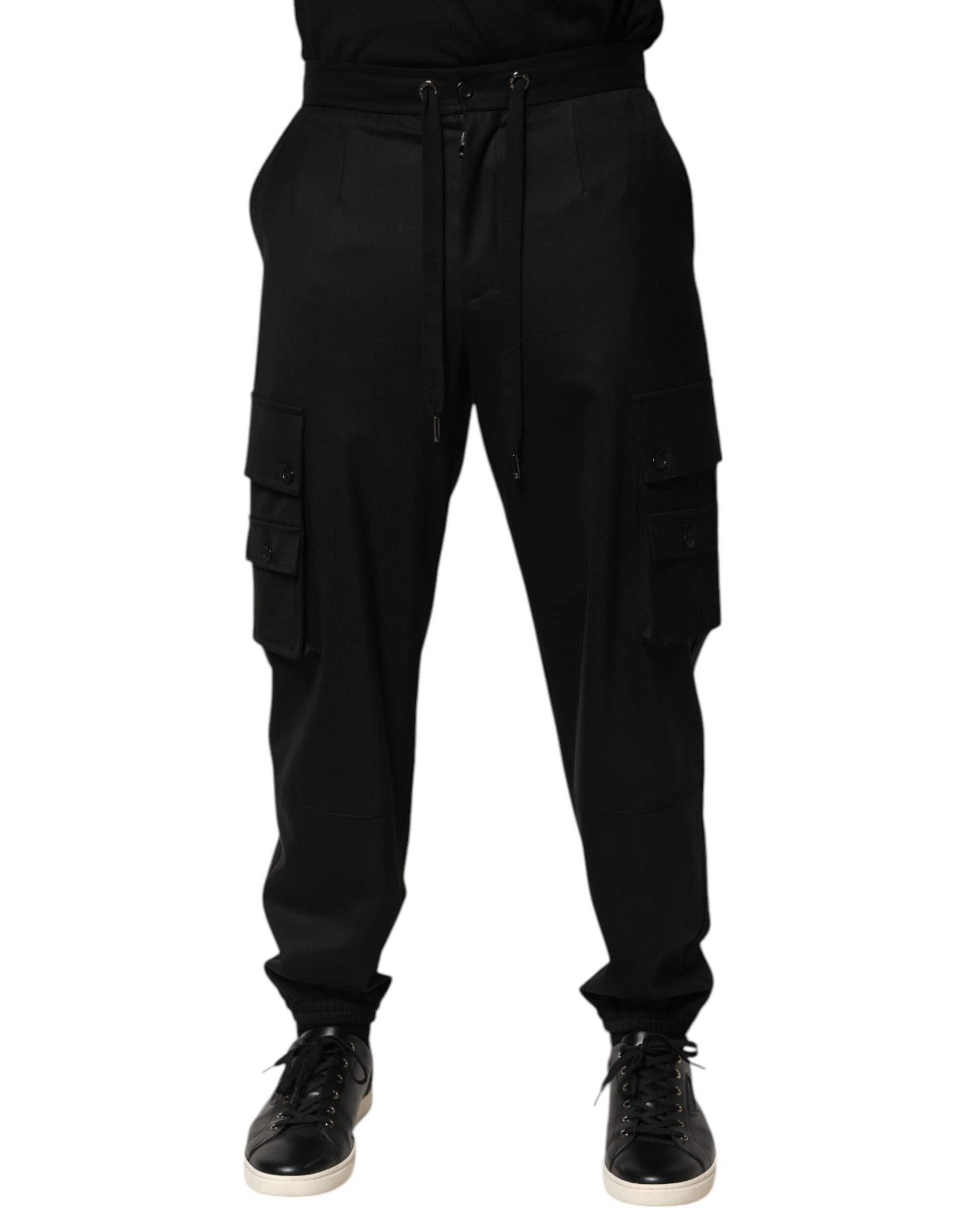 Dolce & Gabbana Black Cargo Pants for Men