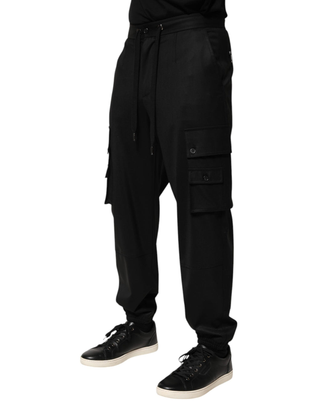 Dolce & Gabbana Black Cargo Pants for Men detail view