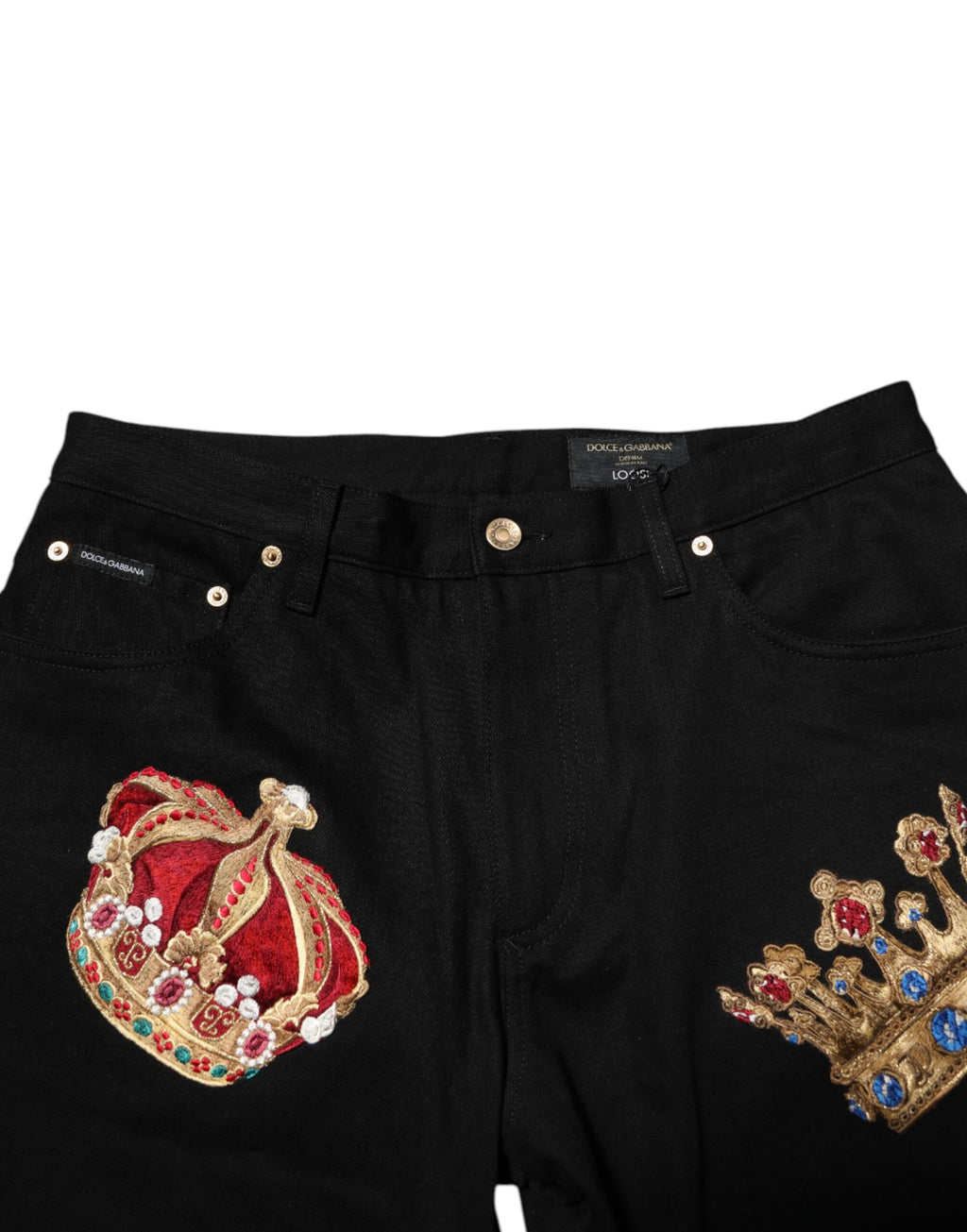 Pantalon de costume Dolce & Gabbana Noir Baroque Royal Homme