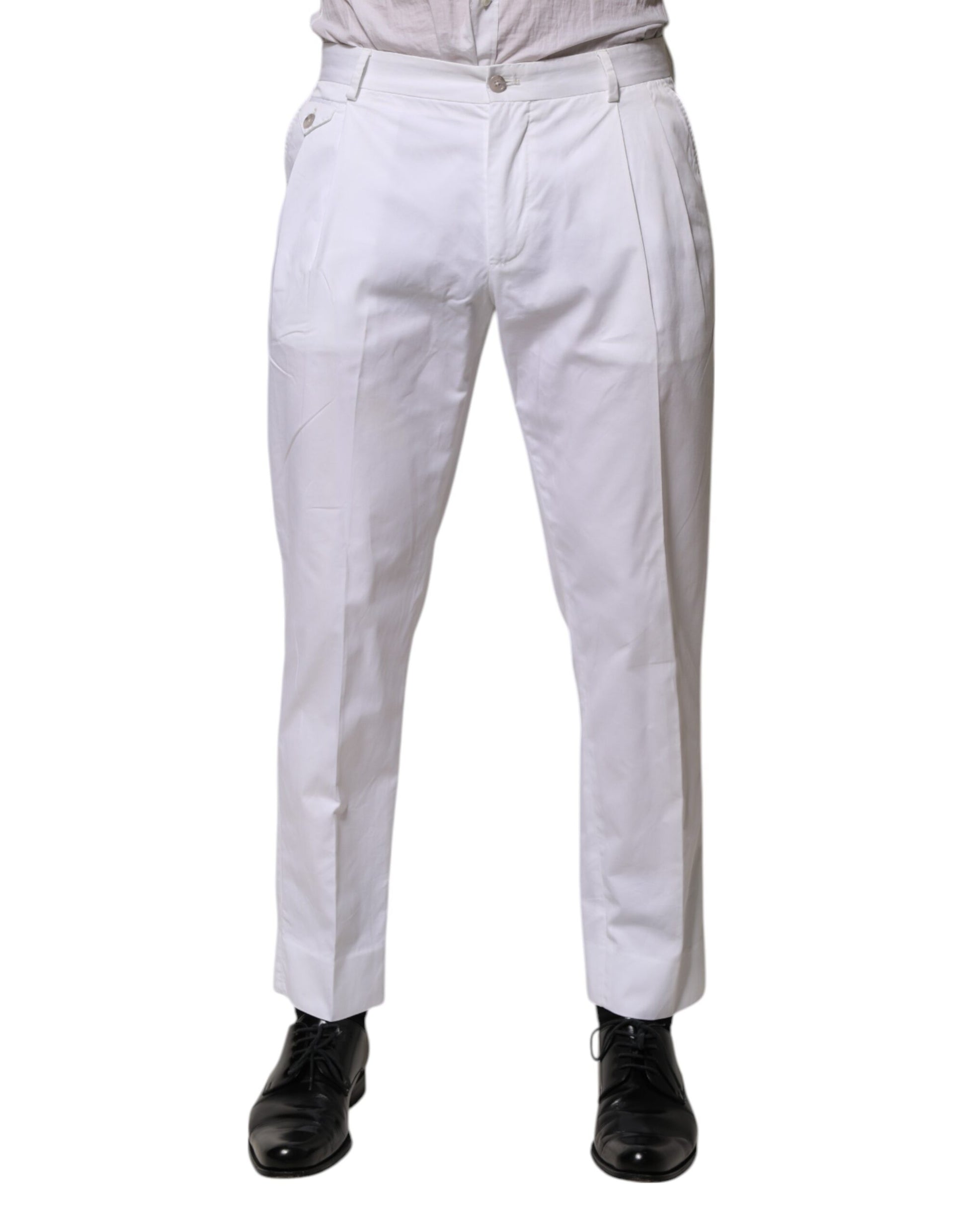Dolce & Gabbana White Dress Pants for Men