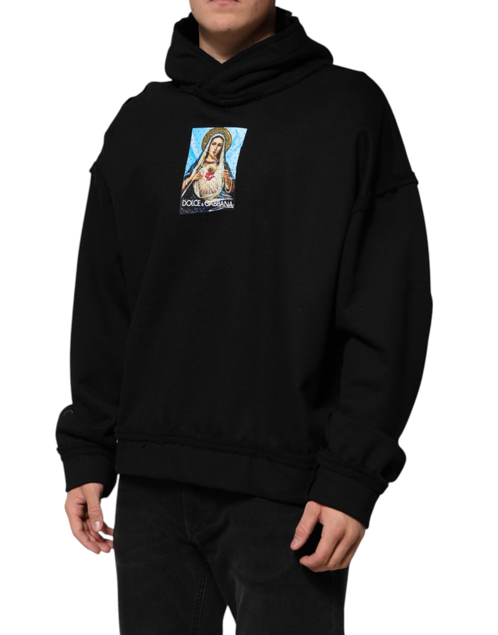 Dolce & Gabbana Black Hoodie for Men detail view
