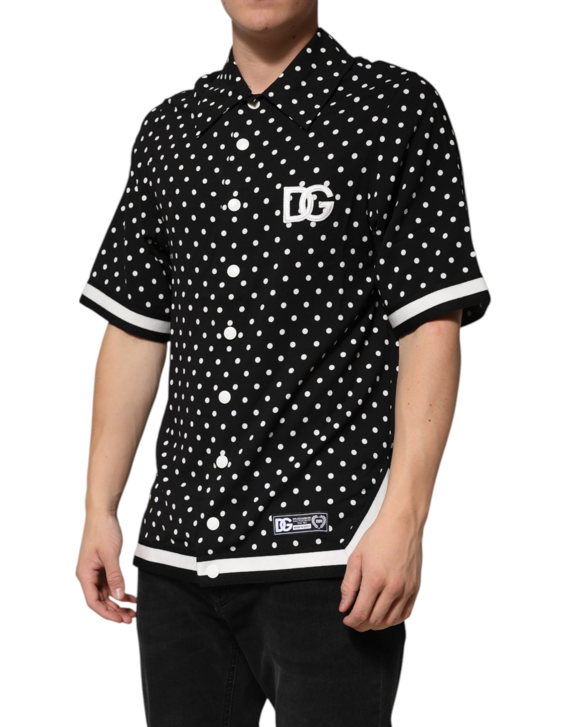 Dolce & Gabbana Black Polo Shirt for Men detail view