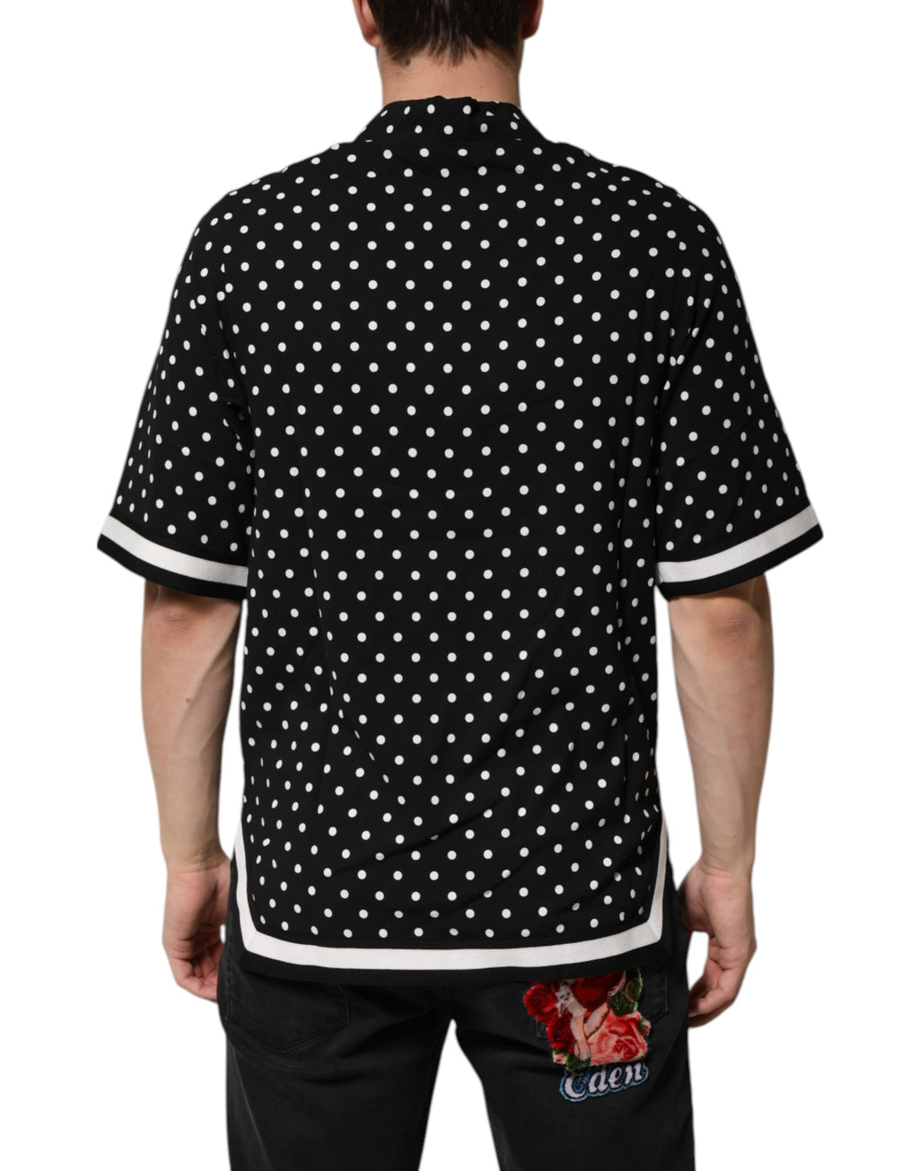 Dolce & Gabbana Black Polo Shirt for Men side view