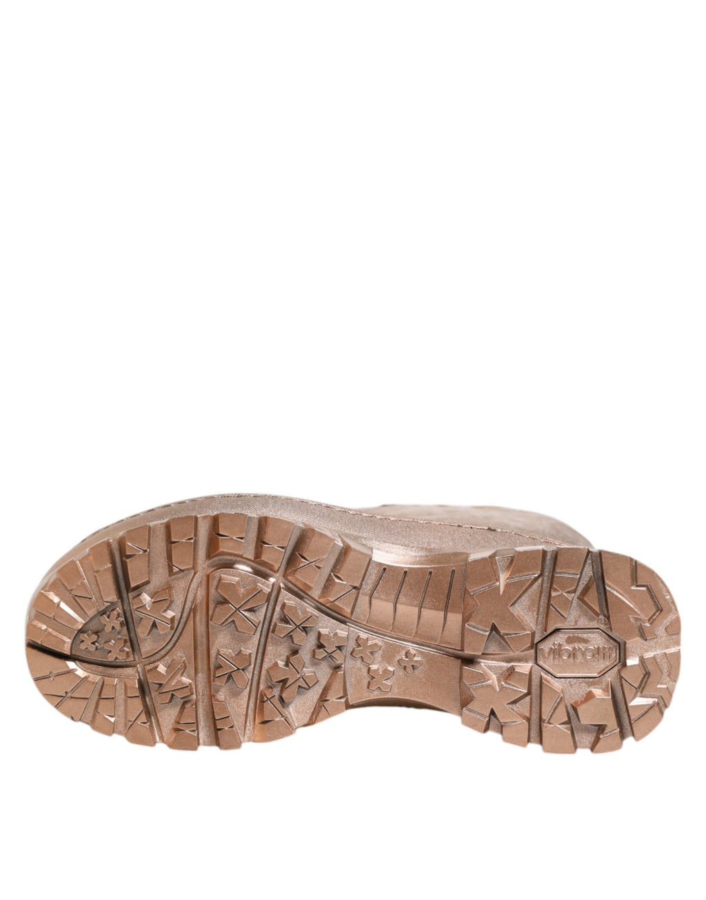 Bottes de pluie Dolce & Gabbana Rose Gold en caoutchouc à enfiler