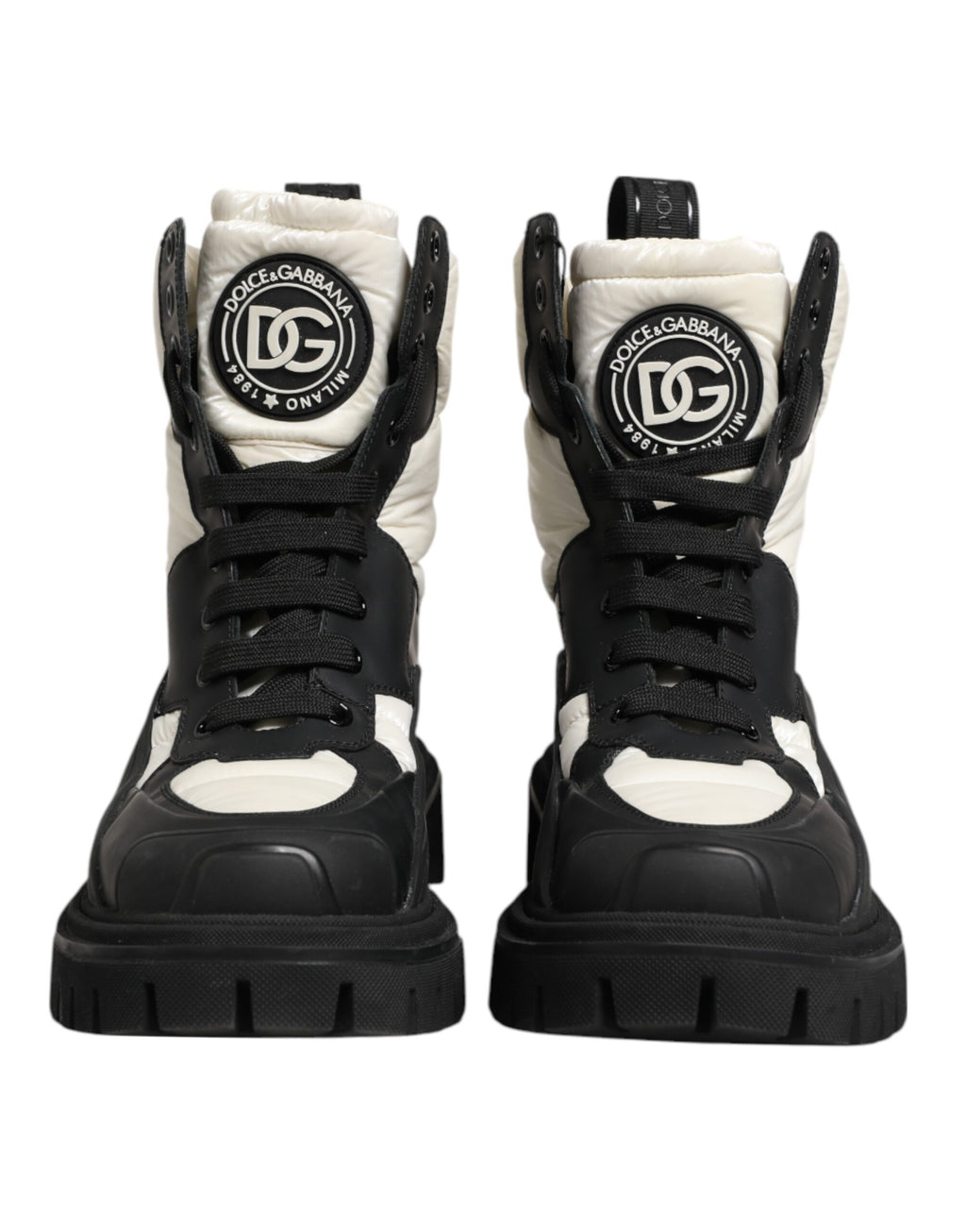 Dolce & Gabbana Black Lace Up Boots for Women detail view