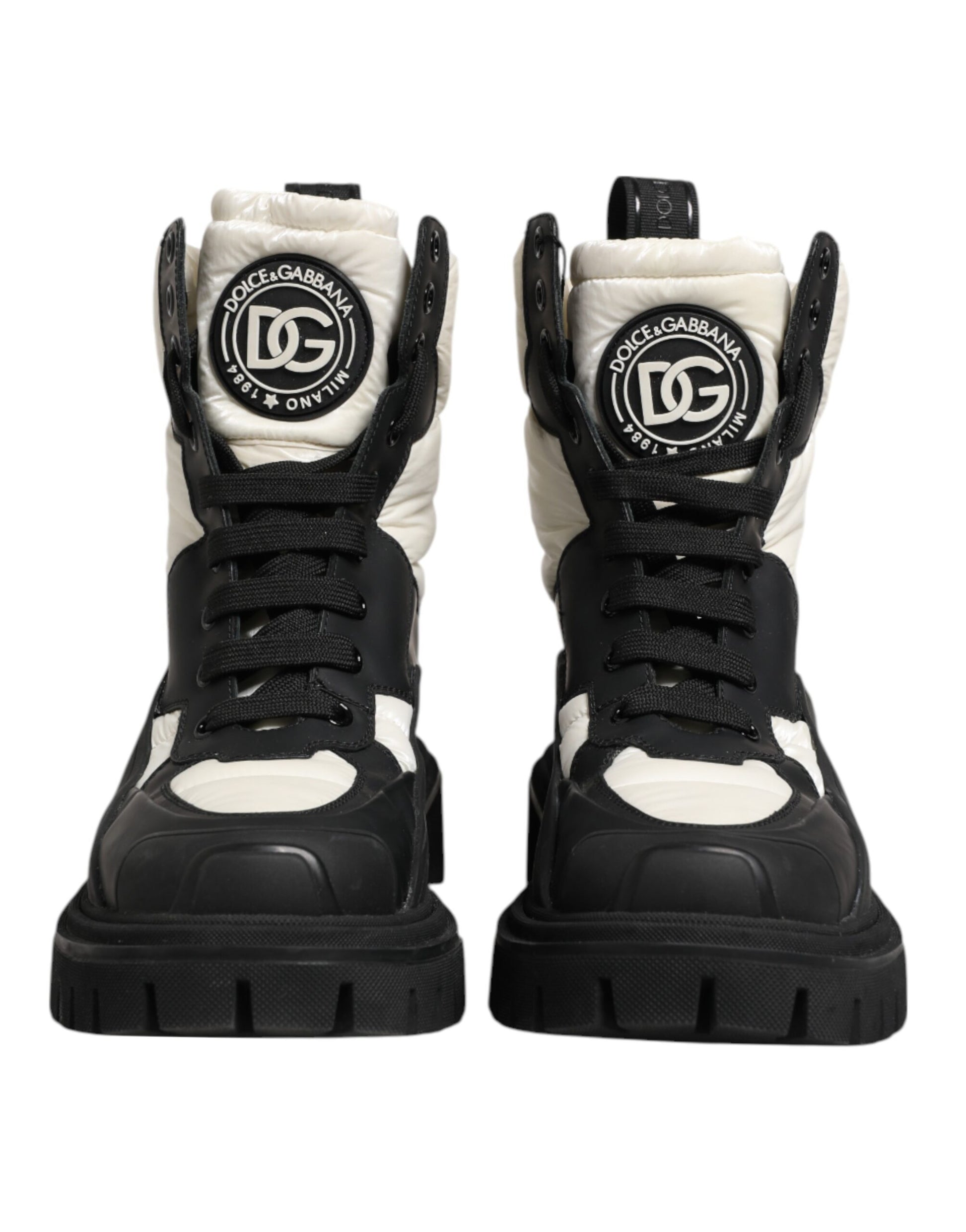 Dolce & Gabbana Black Lace Up Boots for Women detail view