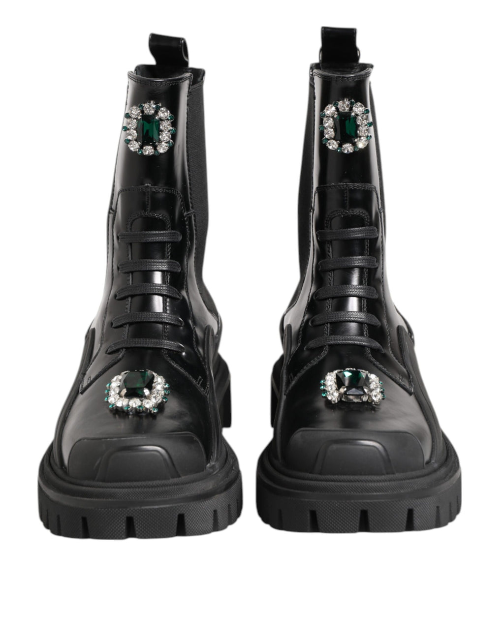 Dolce & Gabbana Black Lace Up Boots for Women detail view