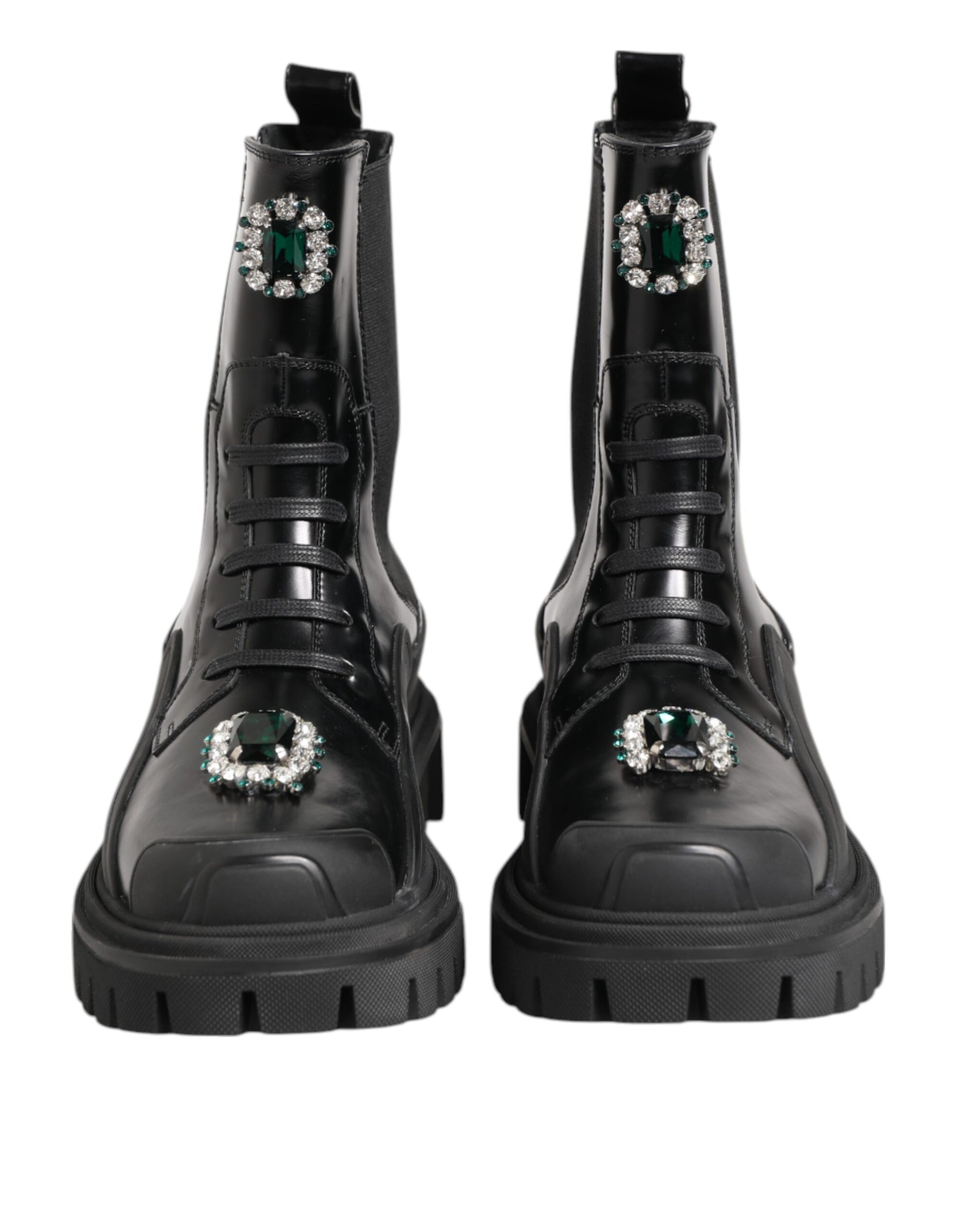 Dolce & Gabbana Black Lace Up Boots for Women detail view