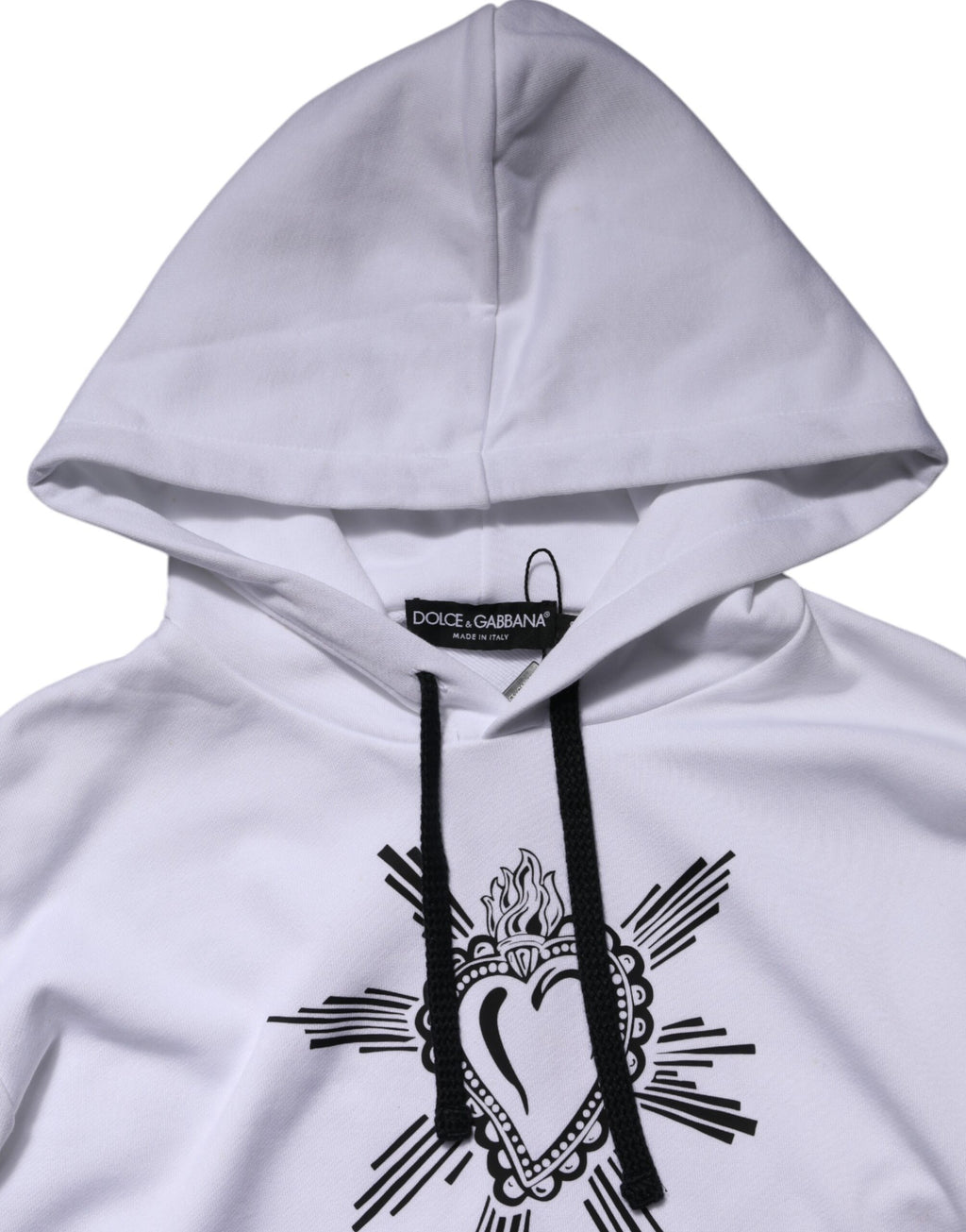 Dolce & Gabbana White Hoodie for Men side view