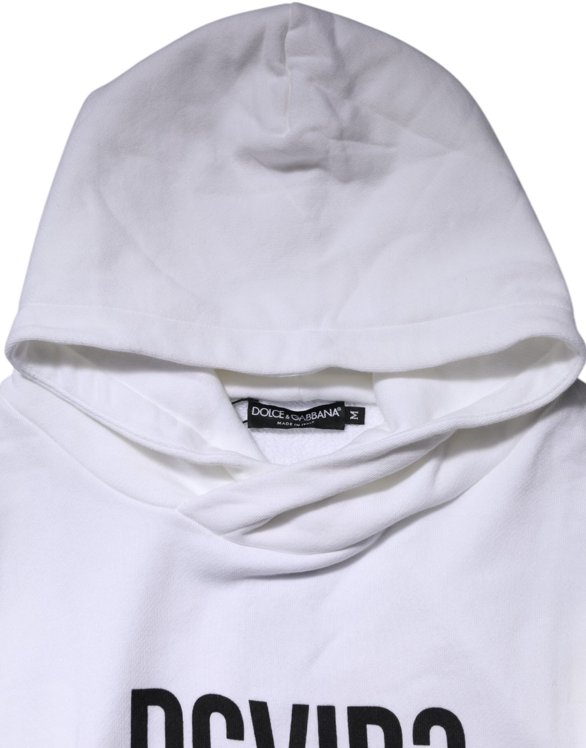 Dolce & Gabbana White Hoodie for Men side view