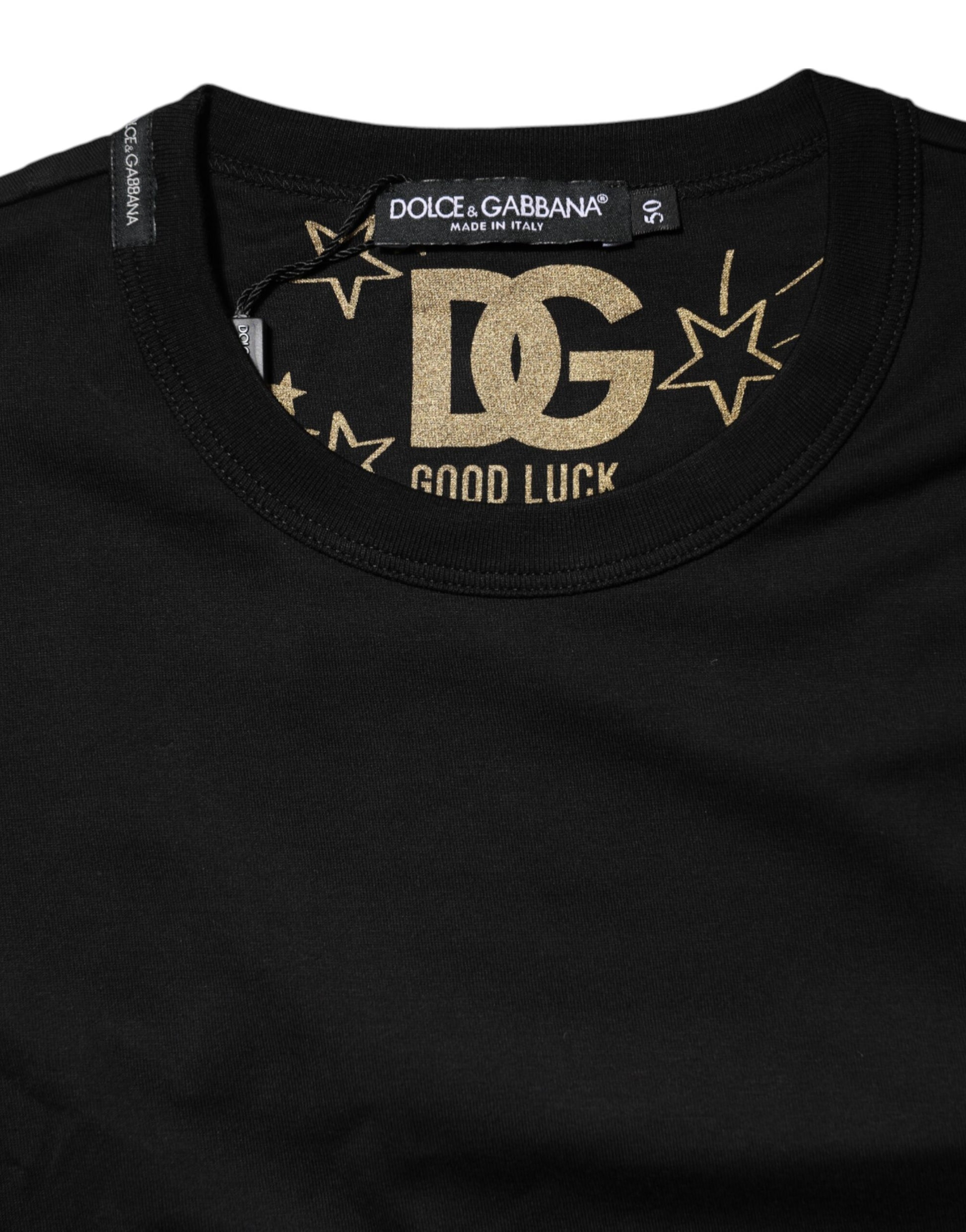 Dolce & Gabbana Black T-Shirt for Men side view