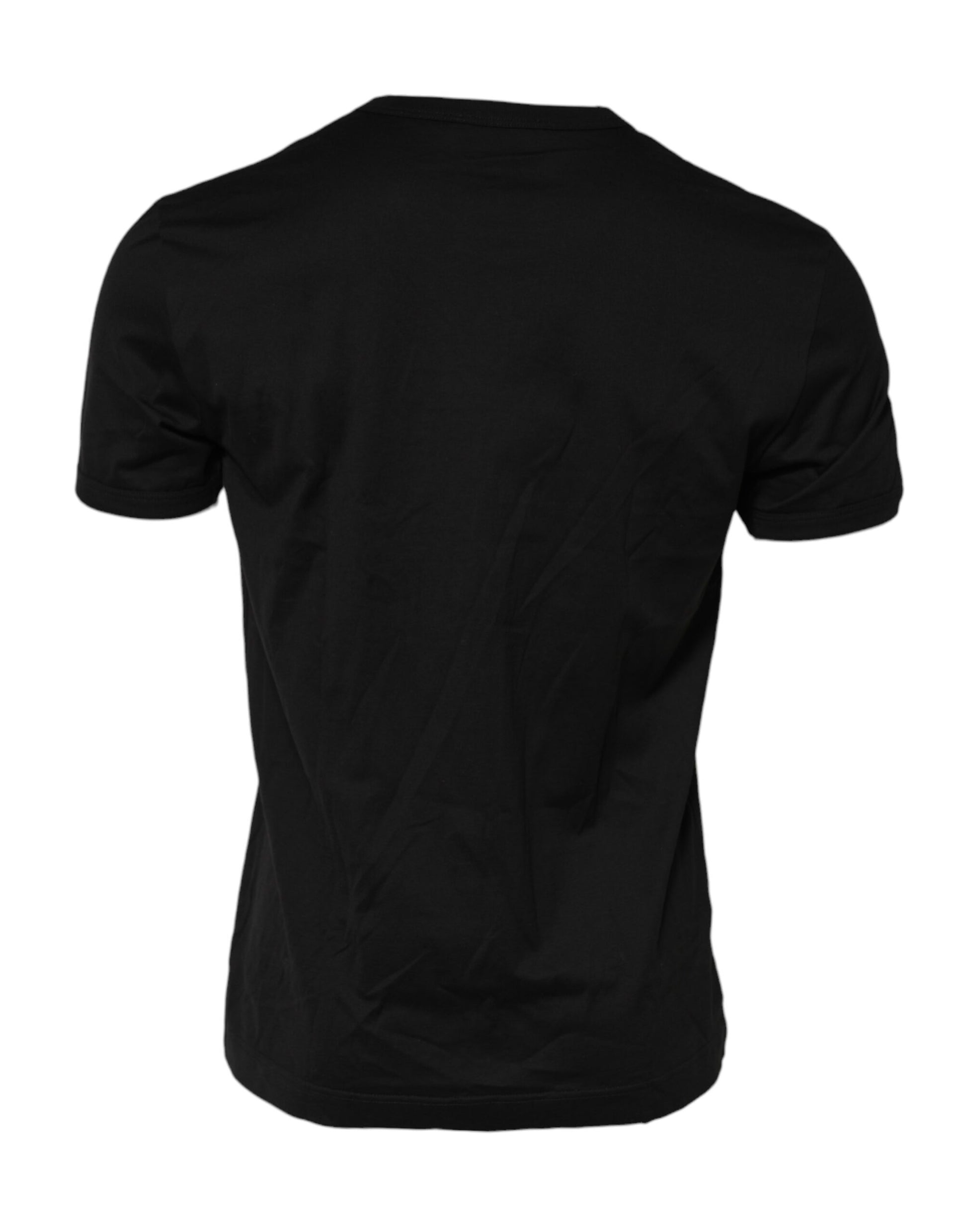 T-shirt Dolce & Gabbana en Coton Noir à Col Rond avec Couronne DG King