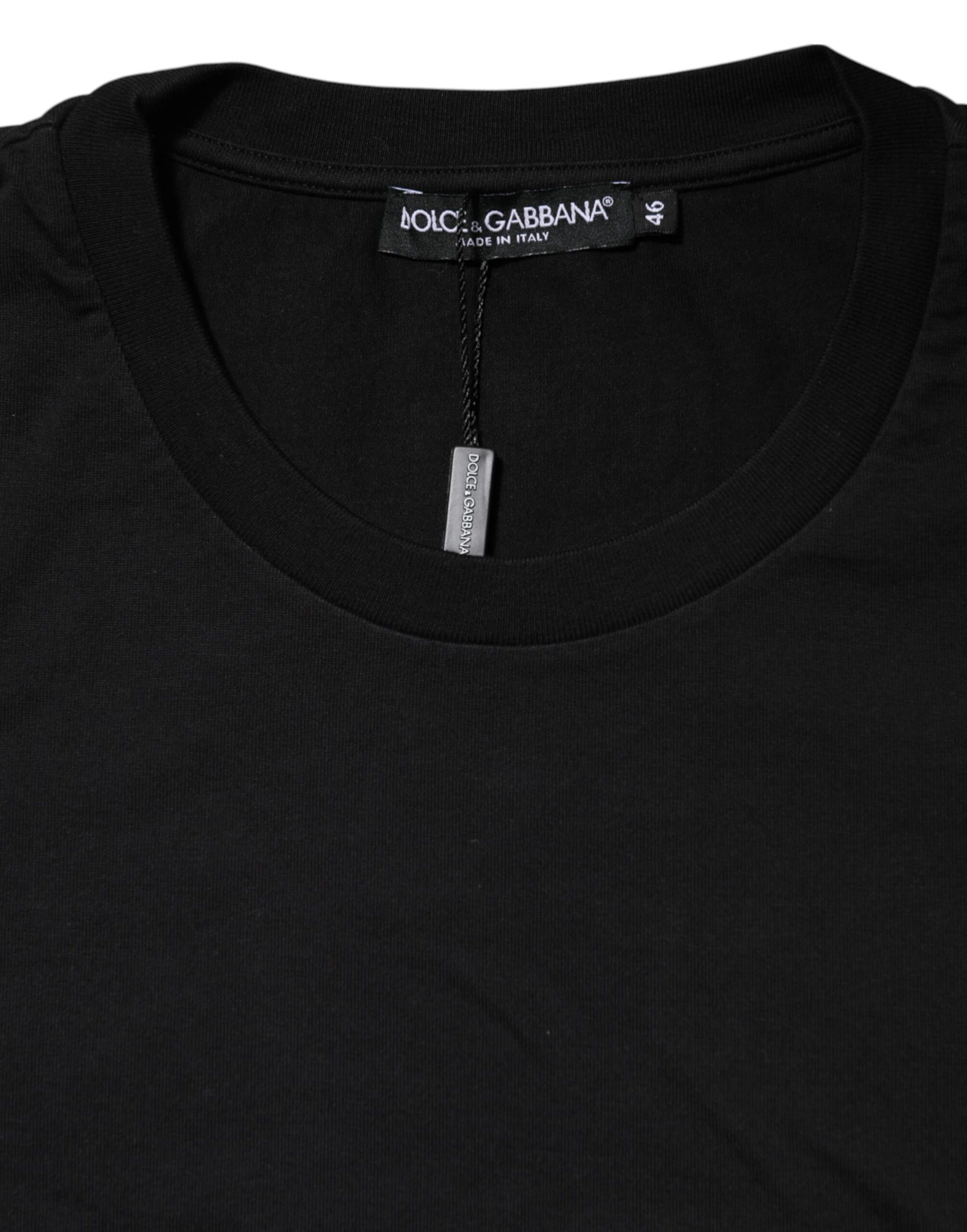 Dolce & Gabbana Black T-Shirt for Men side view