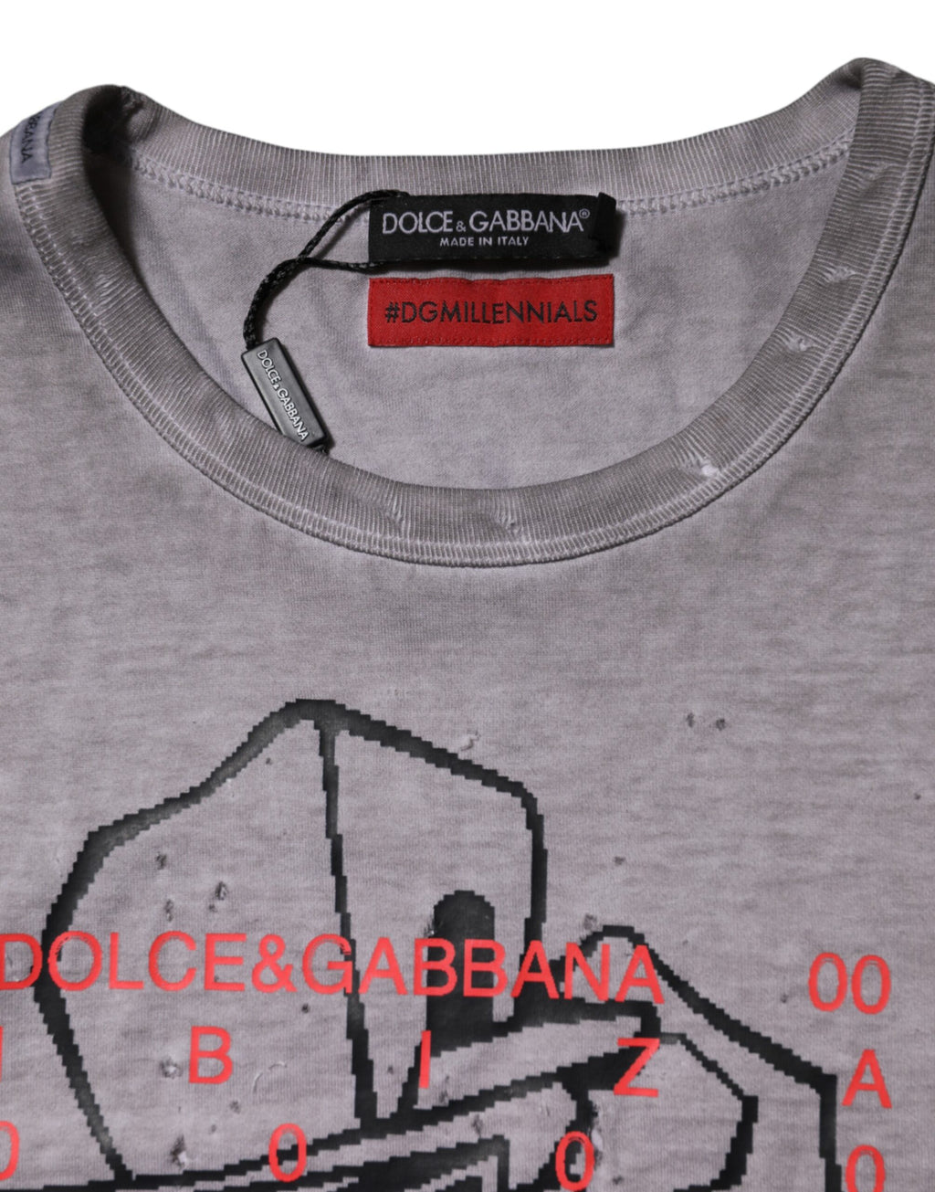 Dolce & Gabbana Grey T-Shirt for Men side view