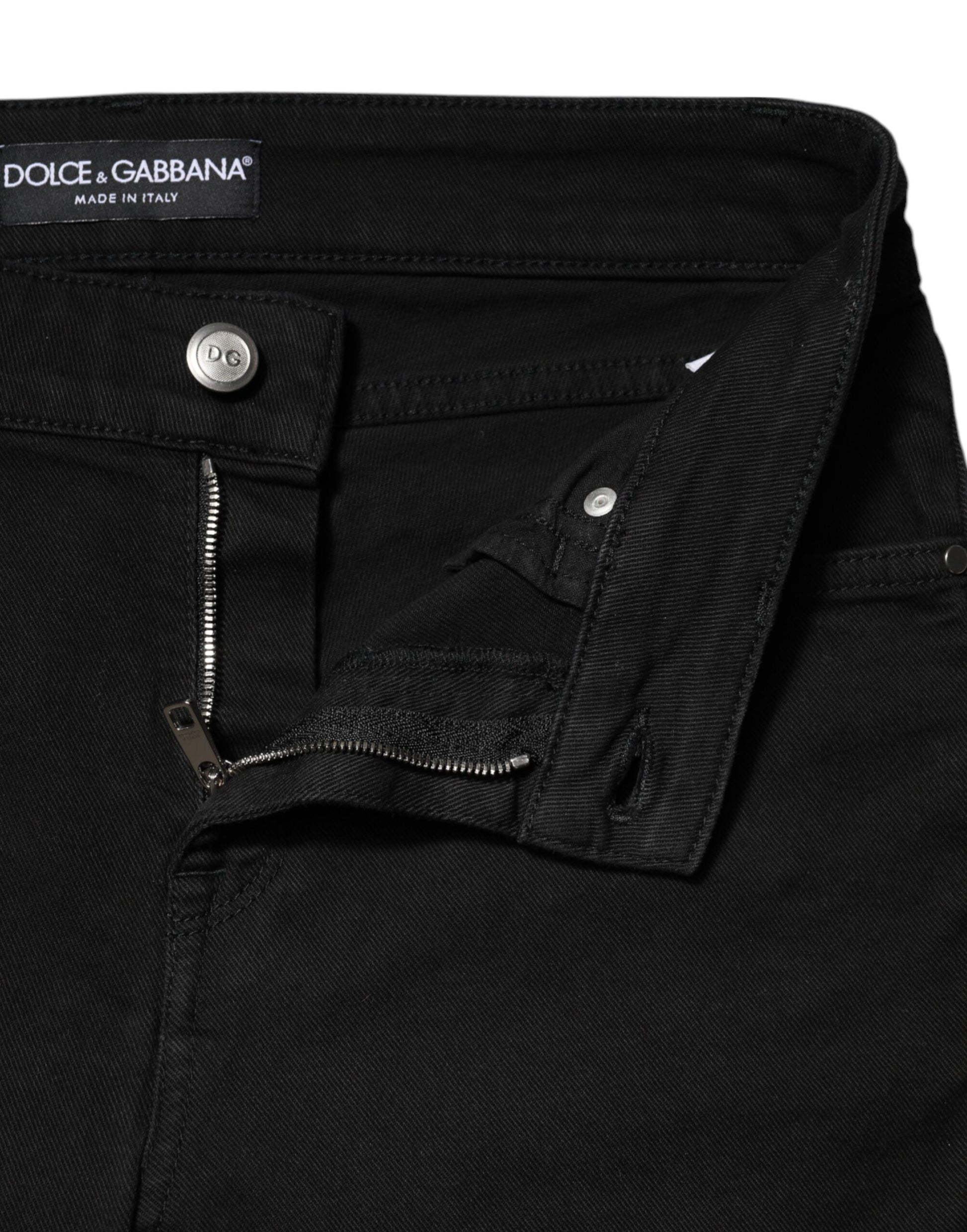 Dolce & Gabbana Black Skinny Jeans for Women side view