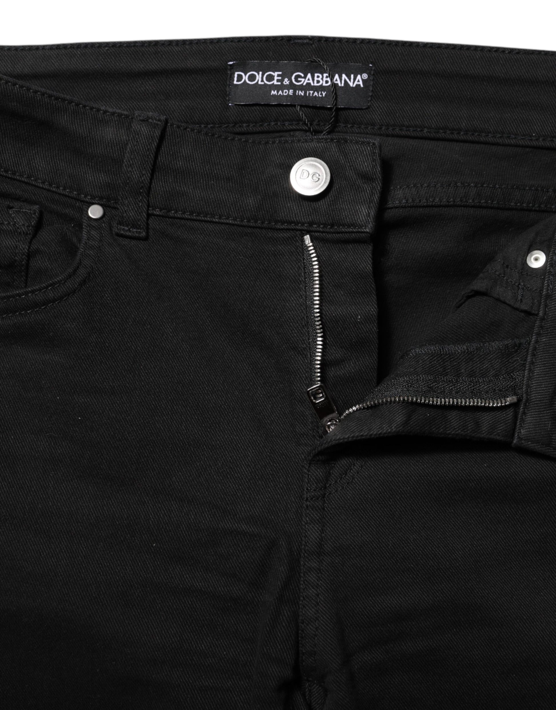 Dolce & Gabbana Black Skinny Jeans for Women side view