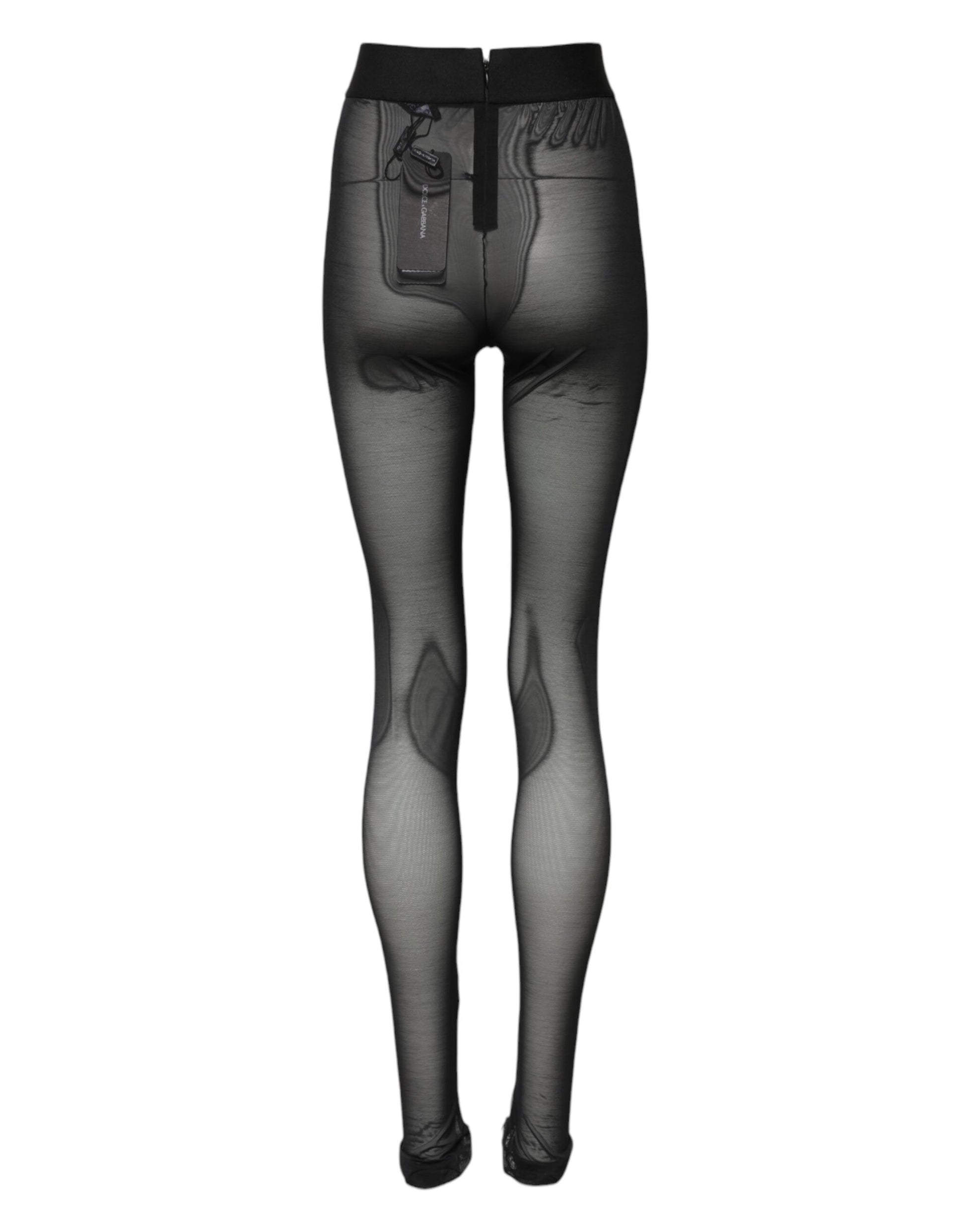 Dolce & Gabbana Pantalon Legging Extensible en Nylon Noir