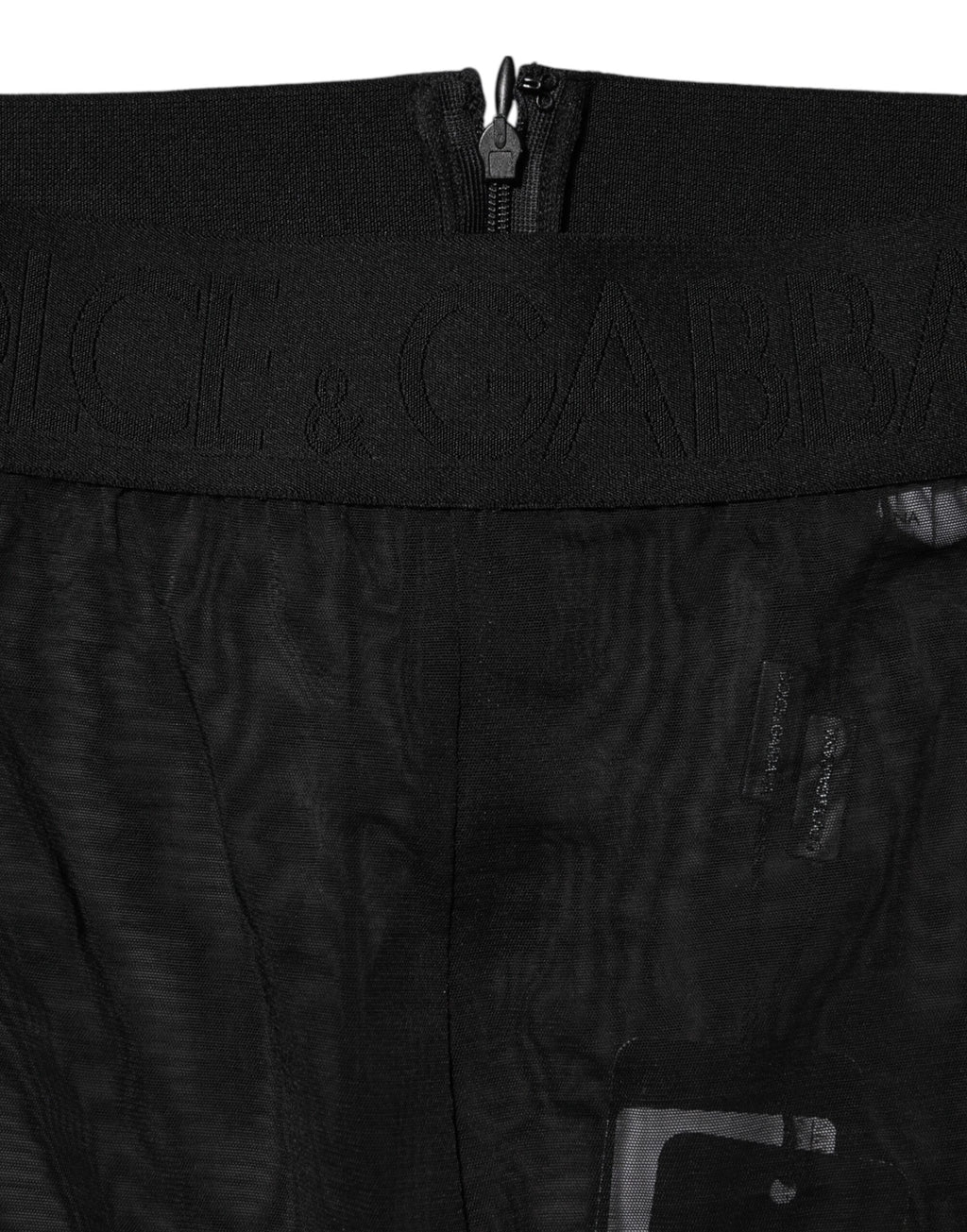 Dolce & Gabbana Pantalon Legging Extensible en Nylon Noir