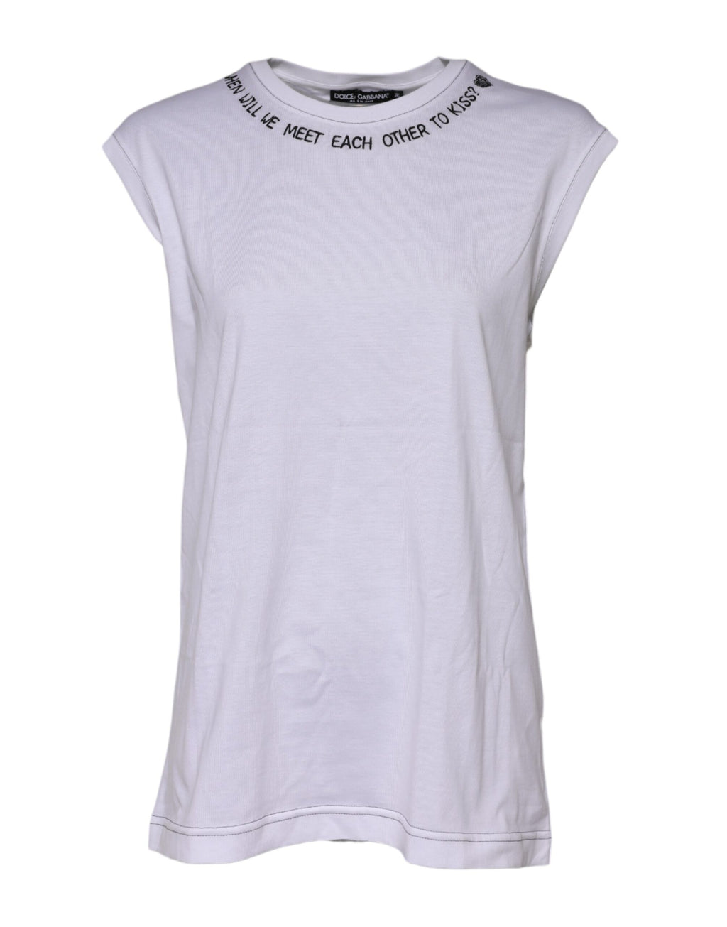 Dolce & Gabbana White Sleeveless T-Shirt for Women