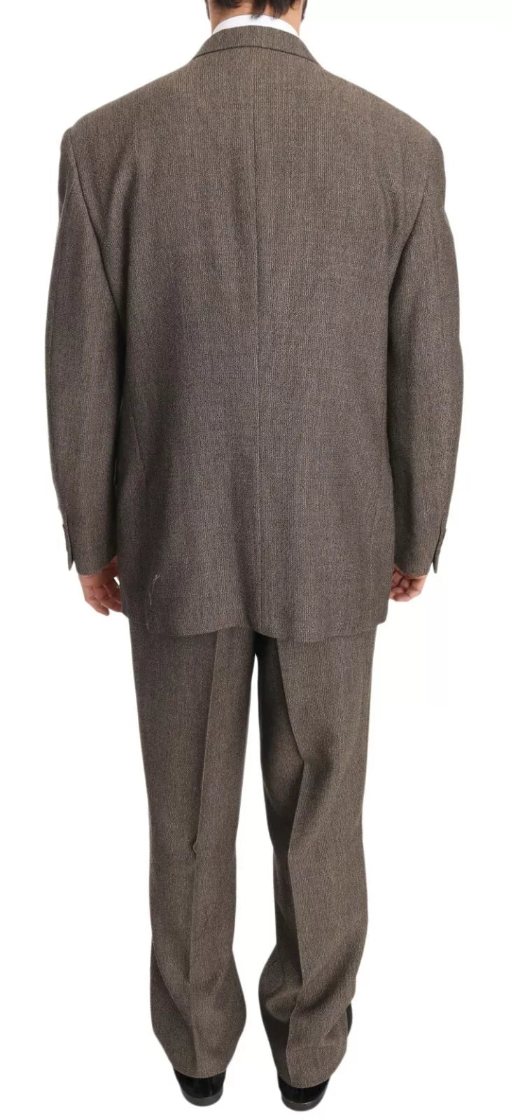 Dolce &amp; Gabbana – Brauner einreihiger Wollanzug