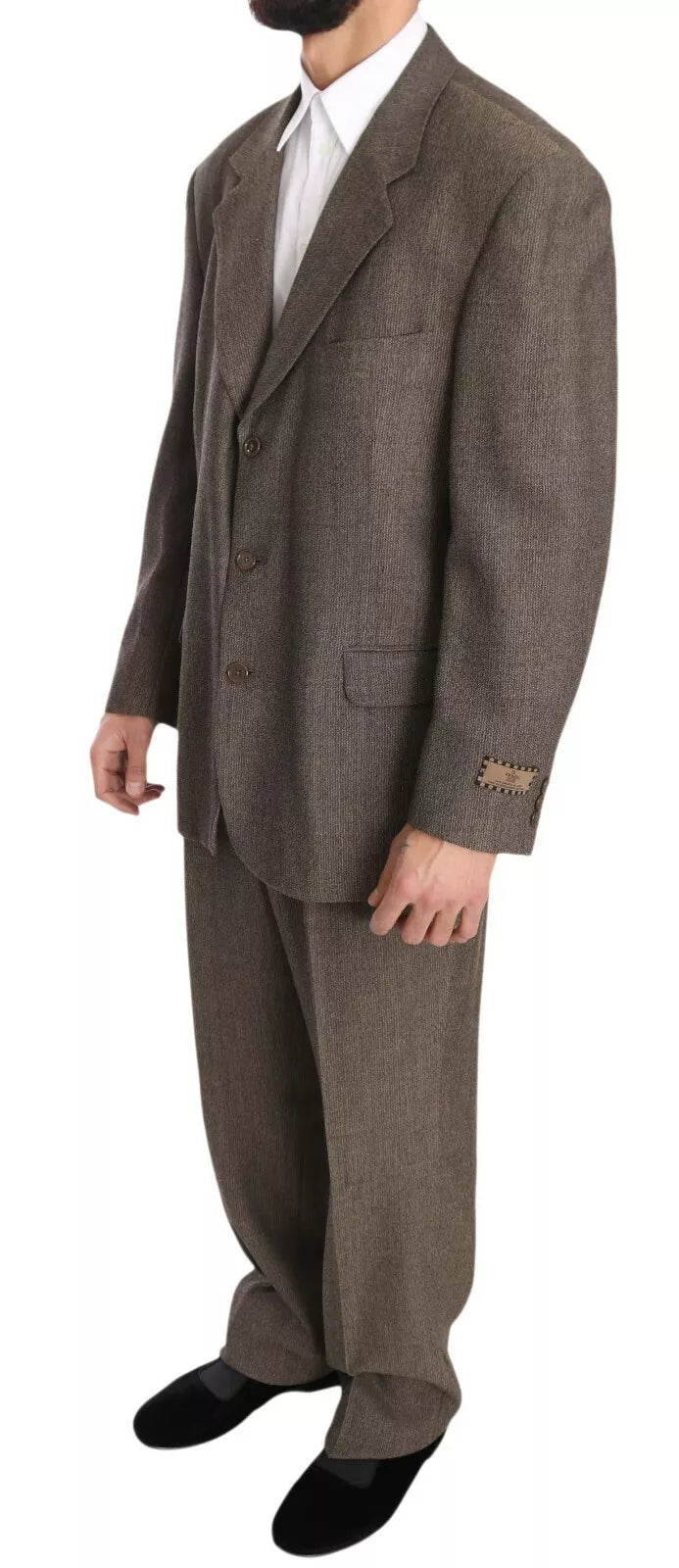 Dolce &amp; Gabbana – Brauner einreihiger Wollanzug