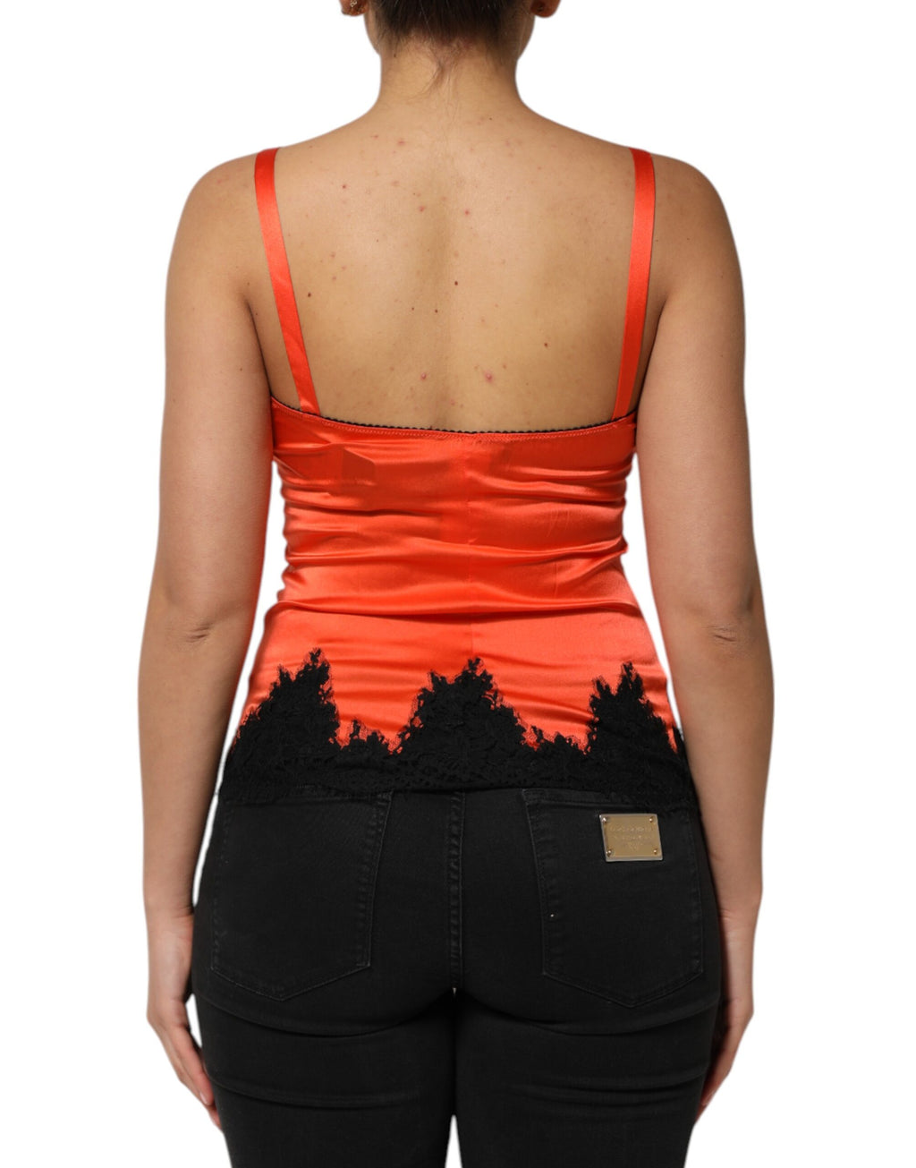 Dolce & Gabbana Red Sleeveless T-Shirt for Women side view