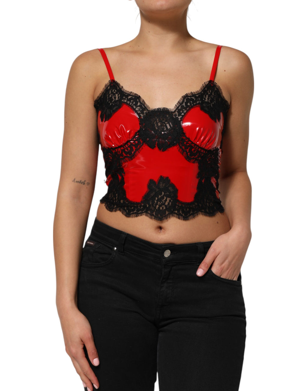 Dolce & Gabbana Red Sleeveless T-Shirt for Women