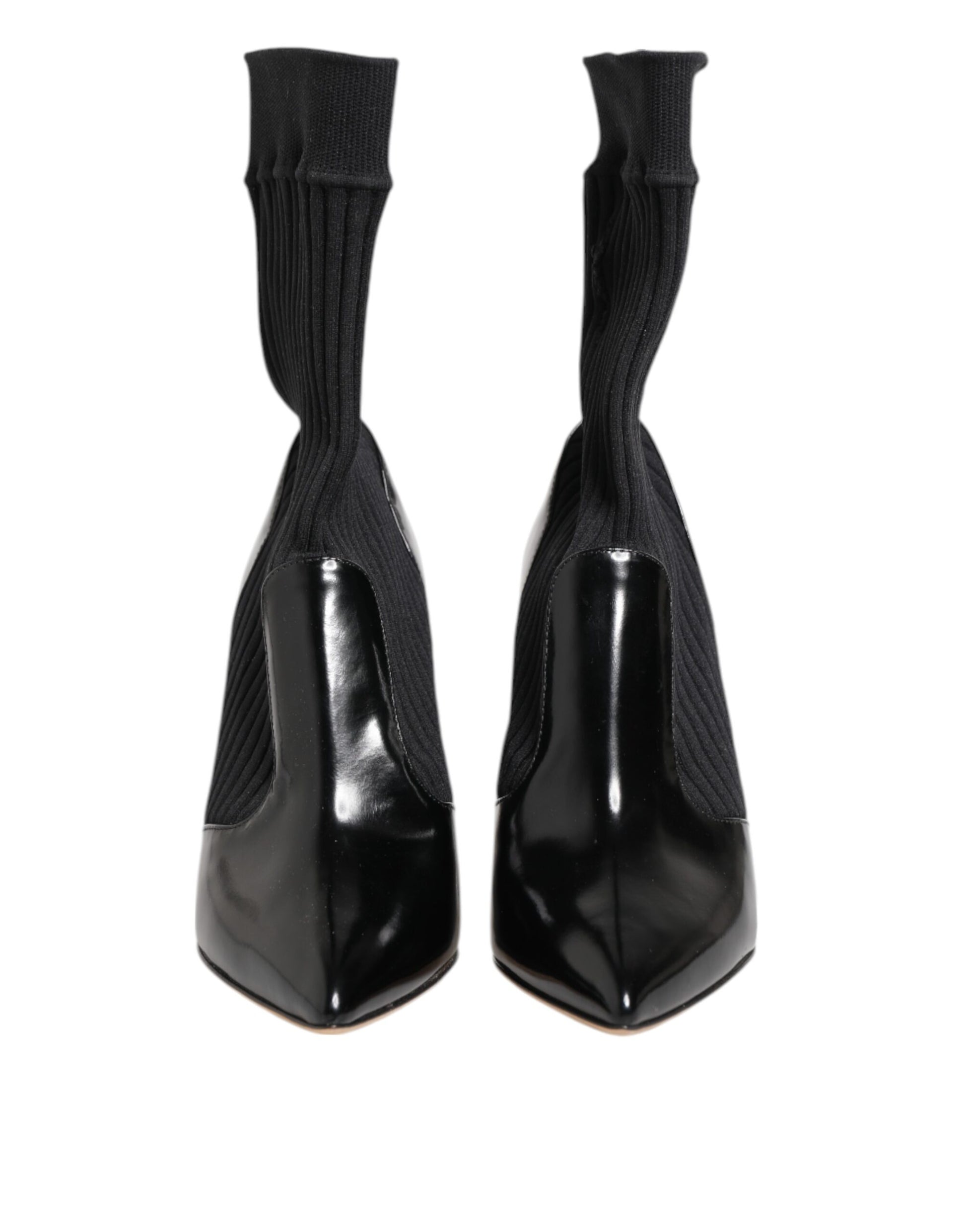 Dolce & Gabbana Bottines Chaussettes Stilettos Noires Extensibles