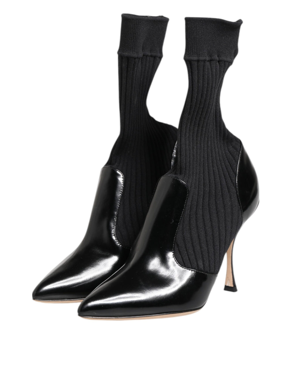 Dolce & Gabbana Bottines Chaussettes Stilettos Noires Extensibles