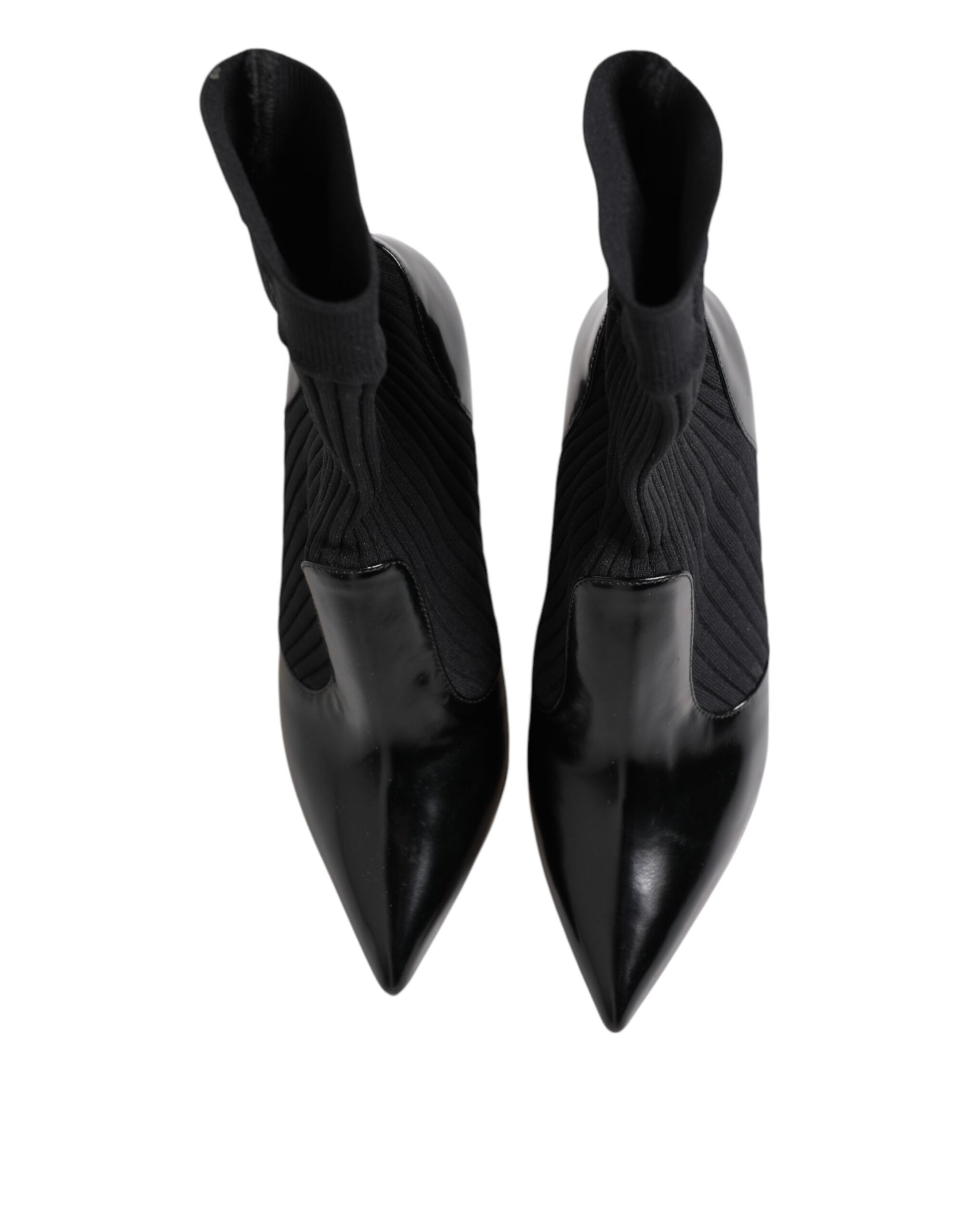 Dolce & Gabbana Bottines Chaussettes Stilettos Noires Extensibles