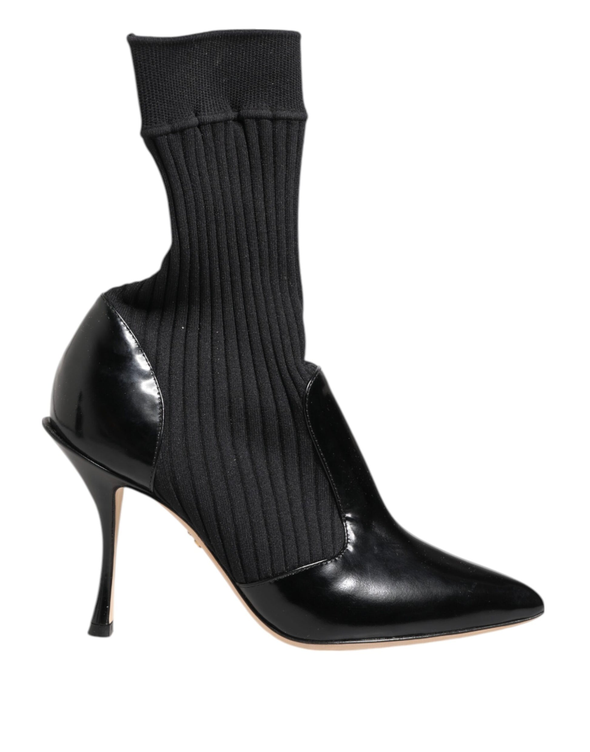 Dolce & Gabbana Bottines Chaussettes Stilettos Noires Extensibles