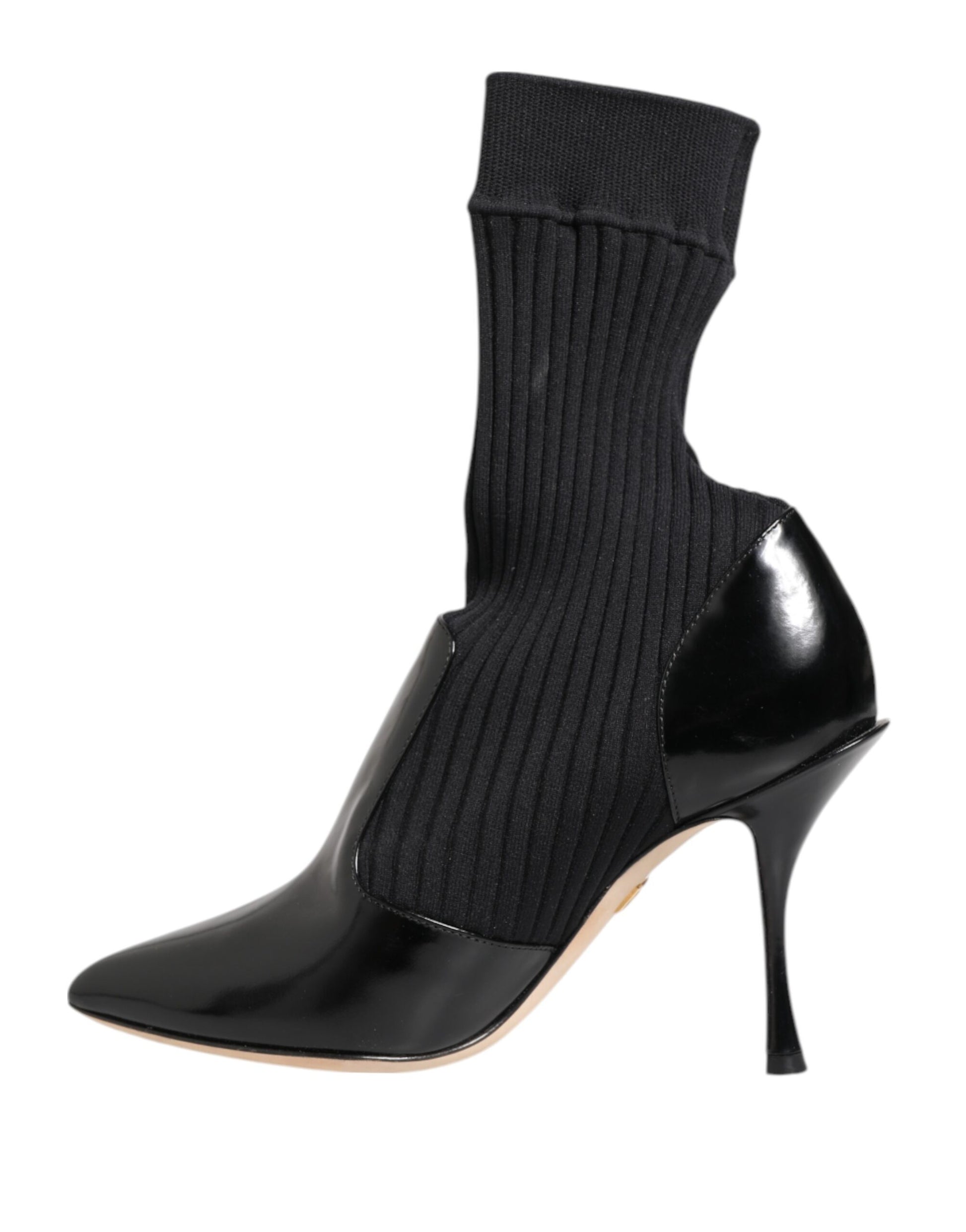 Dolce & Gabbana Bottines Chaussettes Stilettos Noires Extensibles