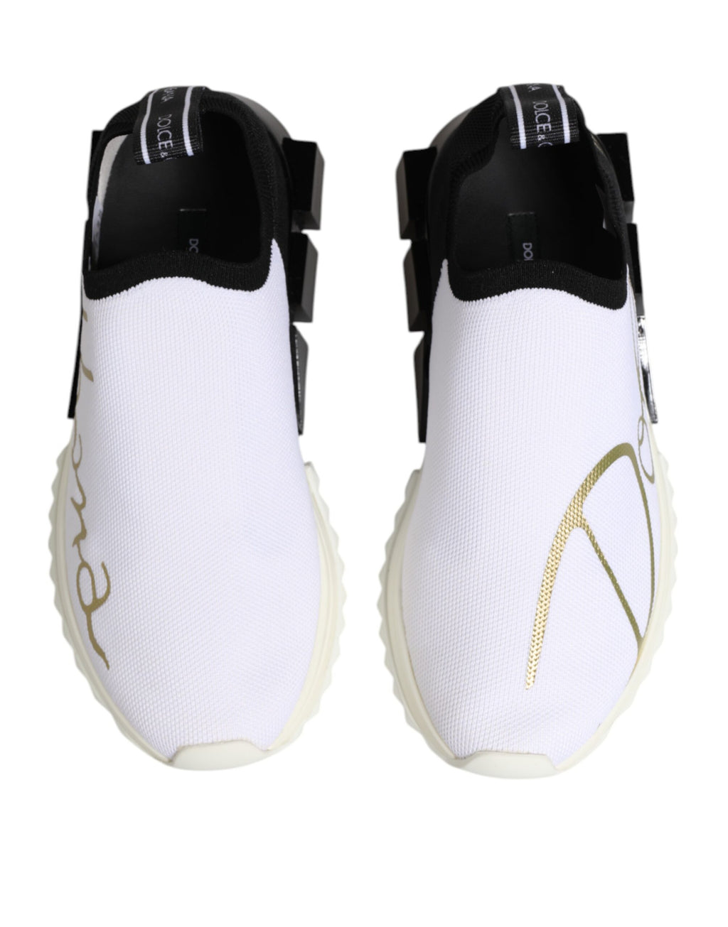 Dolce & Gabbana White Chunky Sneakers for Women side view