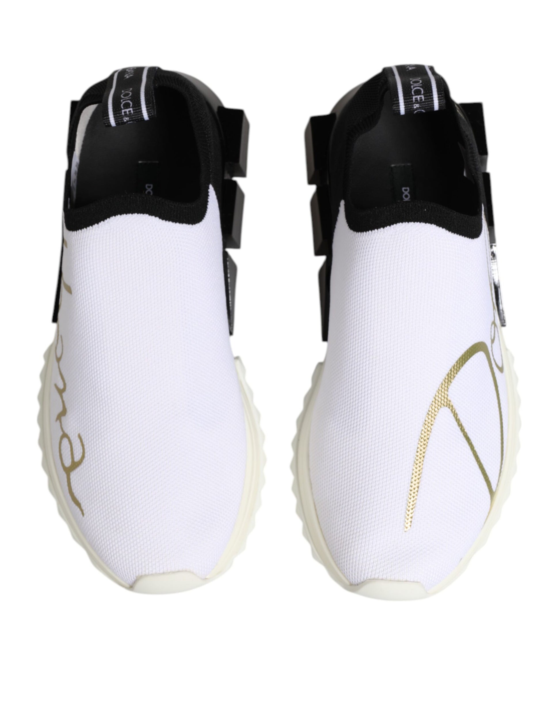 Dolce & Gabbana White Chunky Sneakers for Women side view